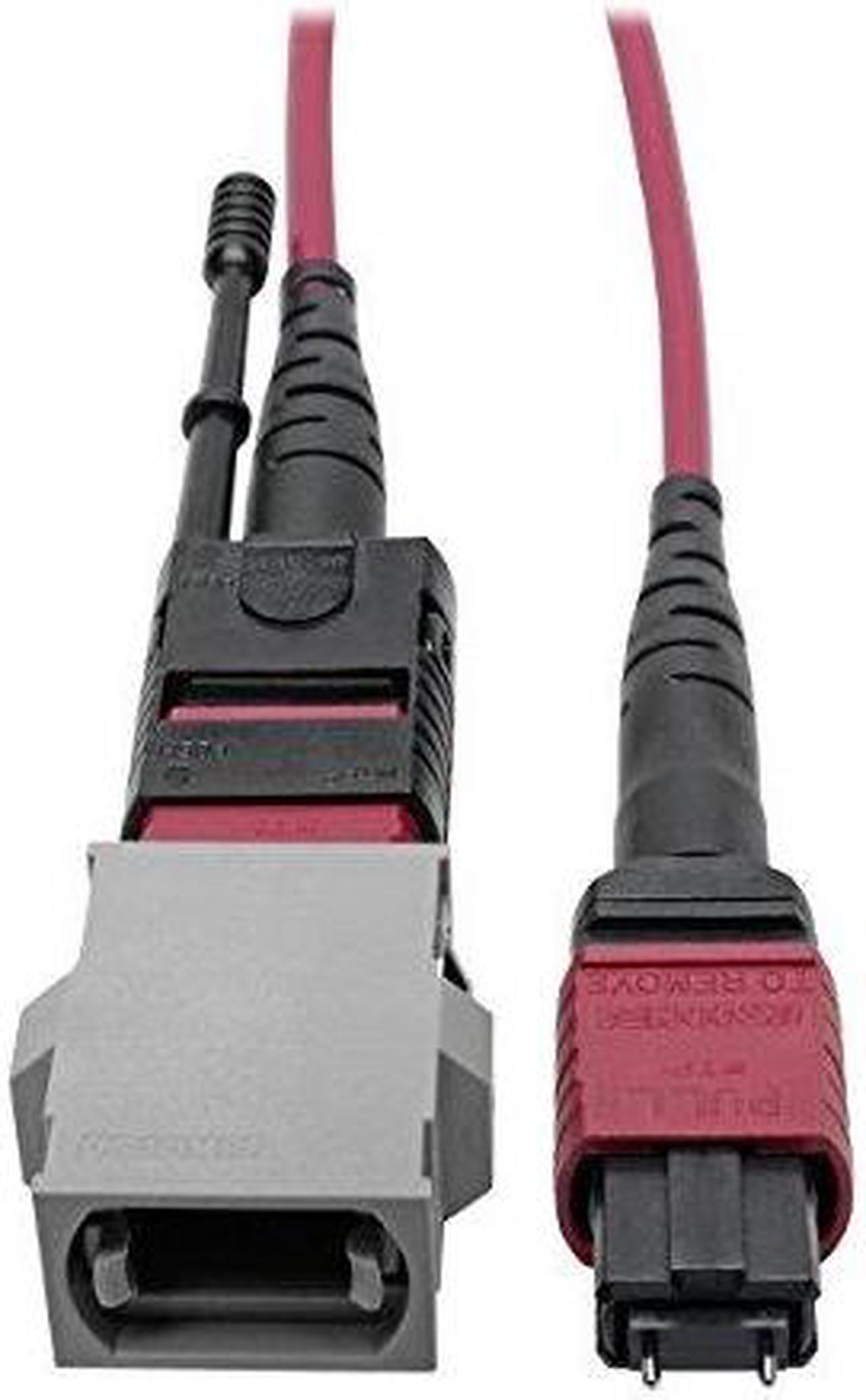 Alt view image 2 of 6 - Tripp Lite N846-08N-A2B 8" MTP/MPO Parallel Optics Base-8 Migration Fiber Adapter, Polarity A to B, 12 Fiber, 40 / 100 GbE, OM4 Male to Female