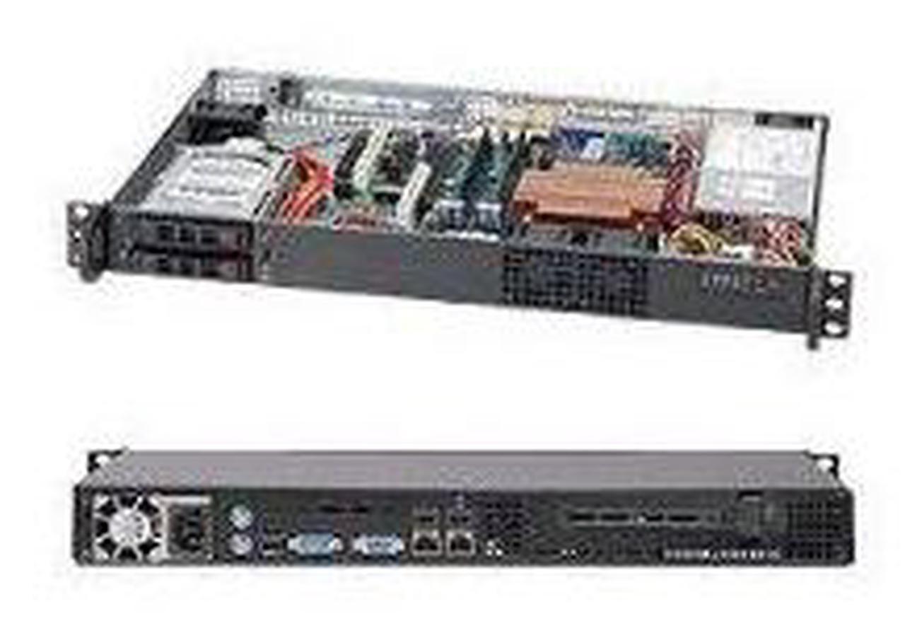 Alt view image 5 of 7 - Supermicro CSE-510T-203B Supermicro Case CSE-510T-203B 1U High-Efficiency Low Noise 2.5inch Drive Bay 200W Black