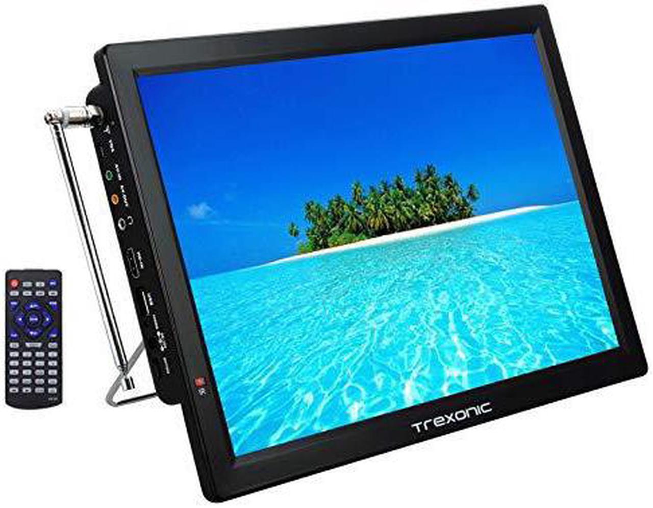 Alt view image 3 of 3 - Trexonic TRX-14D 14 in. Portable Rechargeable LED TV with HDMI & SD-MMC