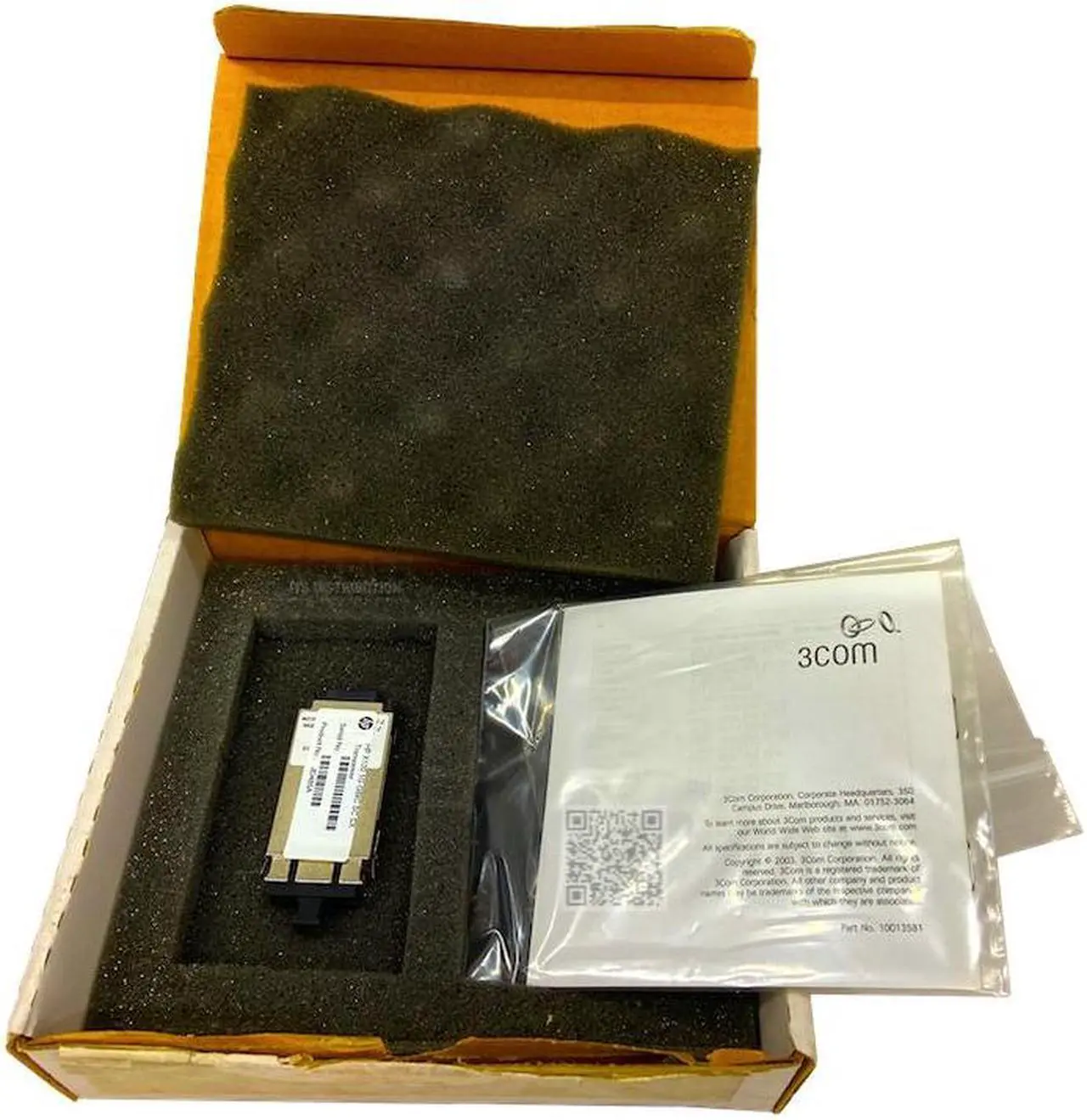 Main image of Open HPE 3COM X120 1G GBIC SC SX Transceiver Module 3CGBIC91 (JD485A)