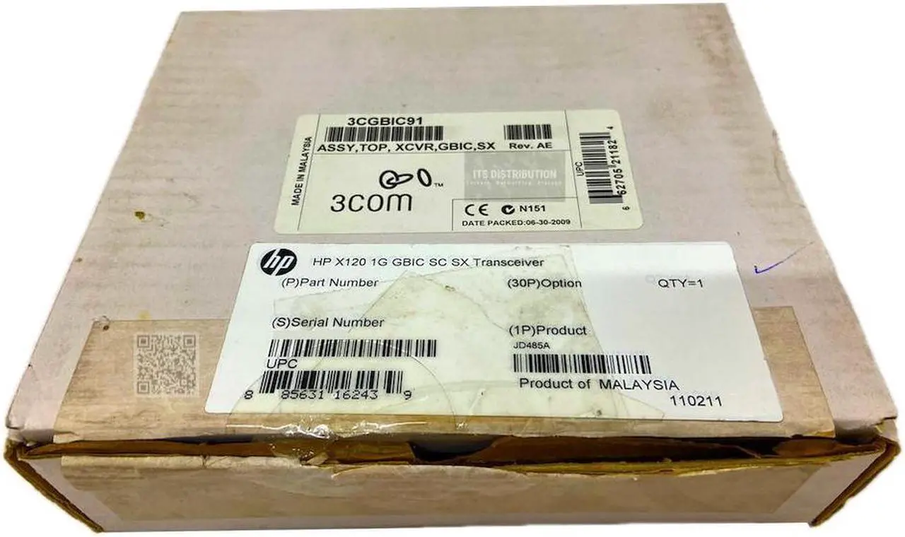 Alt view image 2 of 3 - Open HPE 3COM X120 1G GBIC SC SX Transceiver Module 3CGBIC91 (JD485A)
