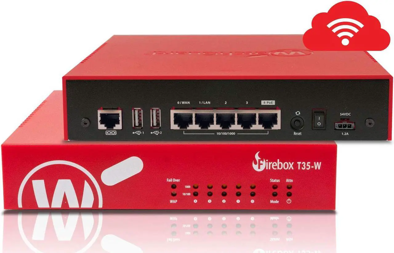 Alt view image 3 of 10 - WatchGuard Firebox T35-W Network Security/Firewall Appliance
