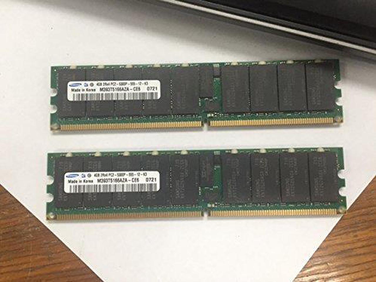 8GB (2x 4GB) Samsung PC2-5300P DDR2-667 Server Memory RAM ECC REG M393T5166AZA-CE6