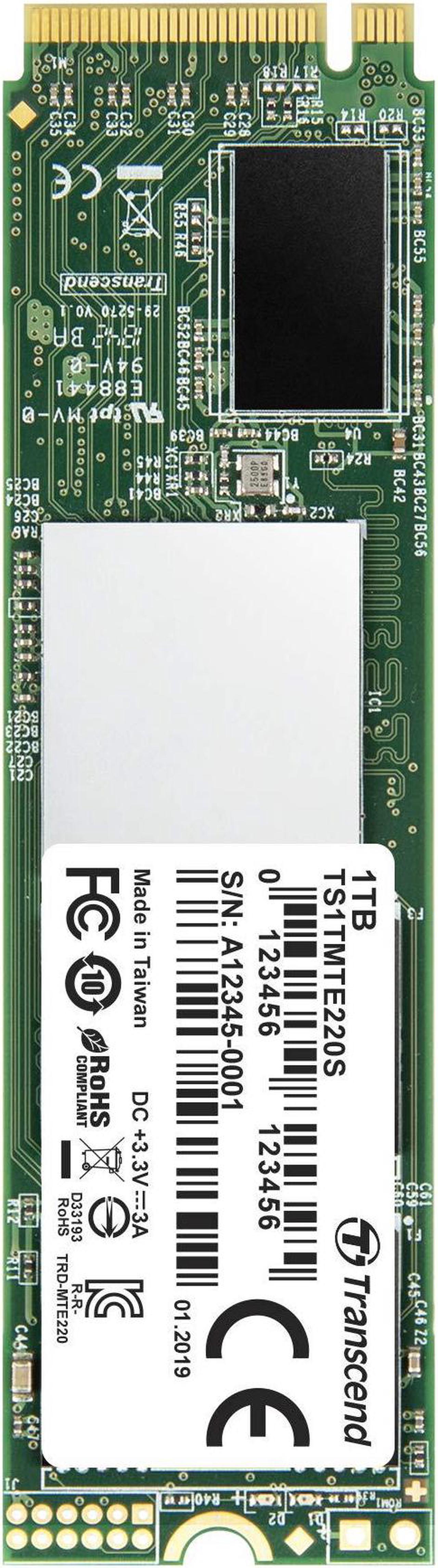 Transcend 220S 1 TB Solid State Drive - PCI Express (PCI Express 3.0 x4) - Internal - M.2 2280