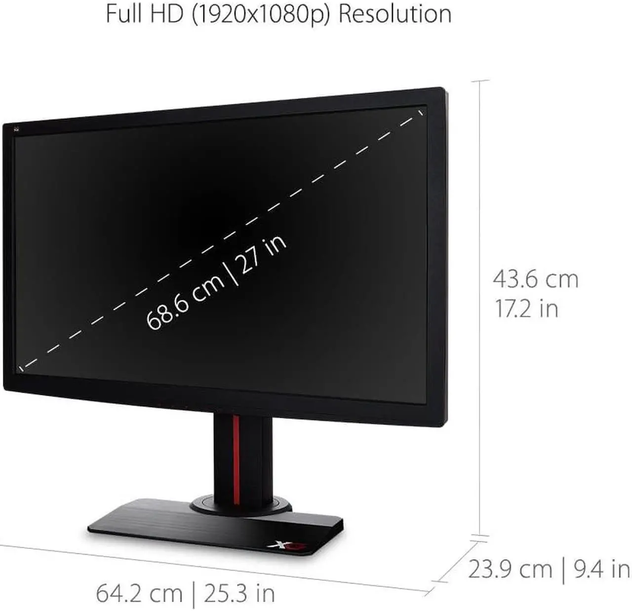 Alt view image 11 of 15 - ViewSonic XG2702 27" Full HD 1920 x 1080 144Hz 1ms (GTG) 2xHDMI DisplayPort AMD Freesync USB 3.0 Hub Anti-Glare Backlit LED Gaming Monitor