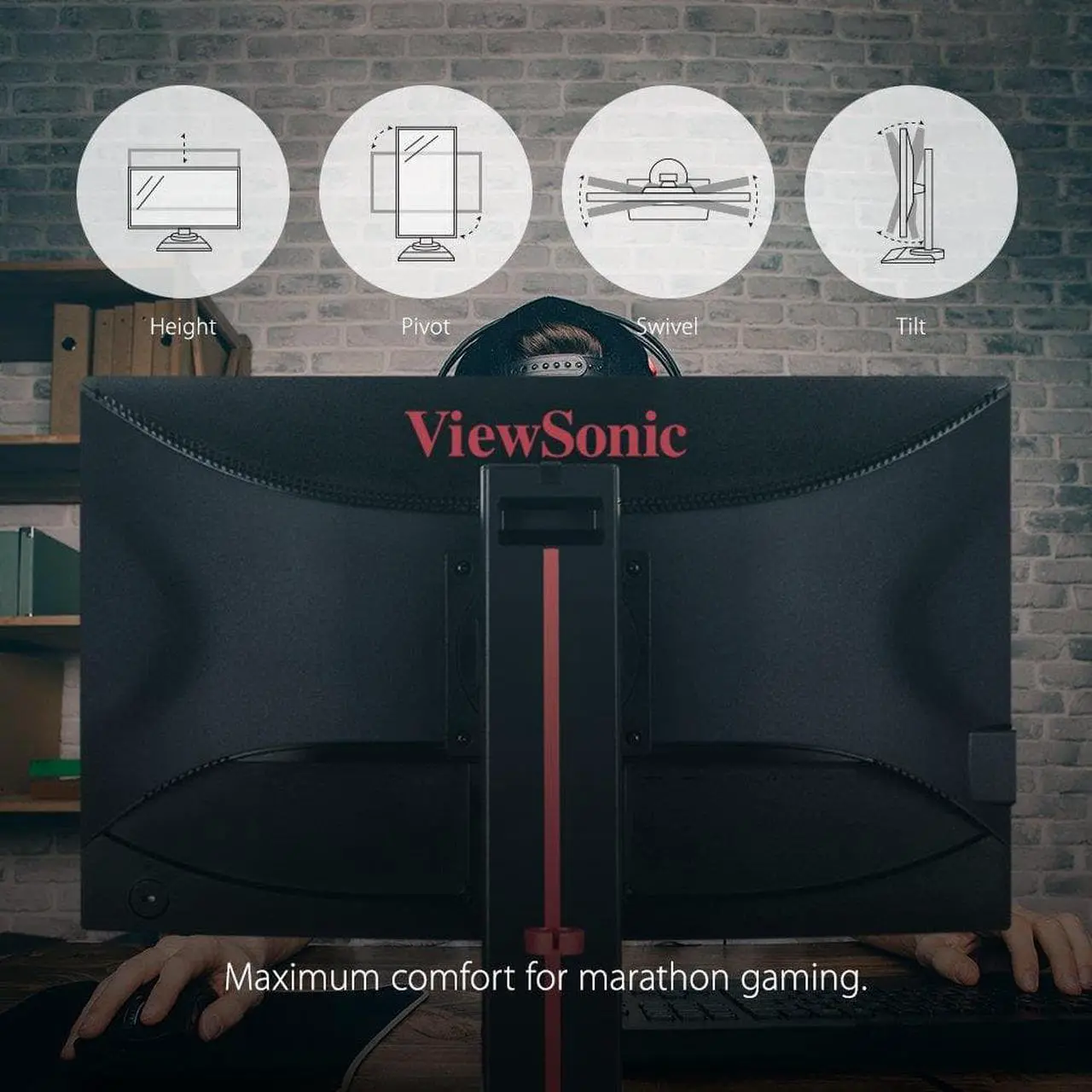 Alt view image 10 of 15 - ViewSonic XG2702 27" Full HD 1920 x 1080 144Hz 1ms (GTG) 2xHDMI DisplayPort AMD Freesync USB 3.0 Hub Anti-Glare Backlit LED Gaming Monitor