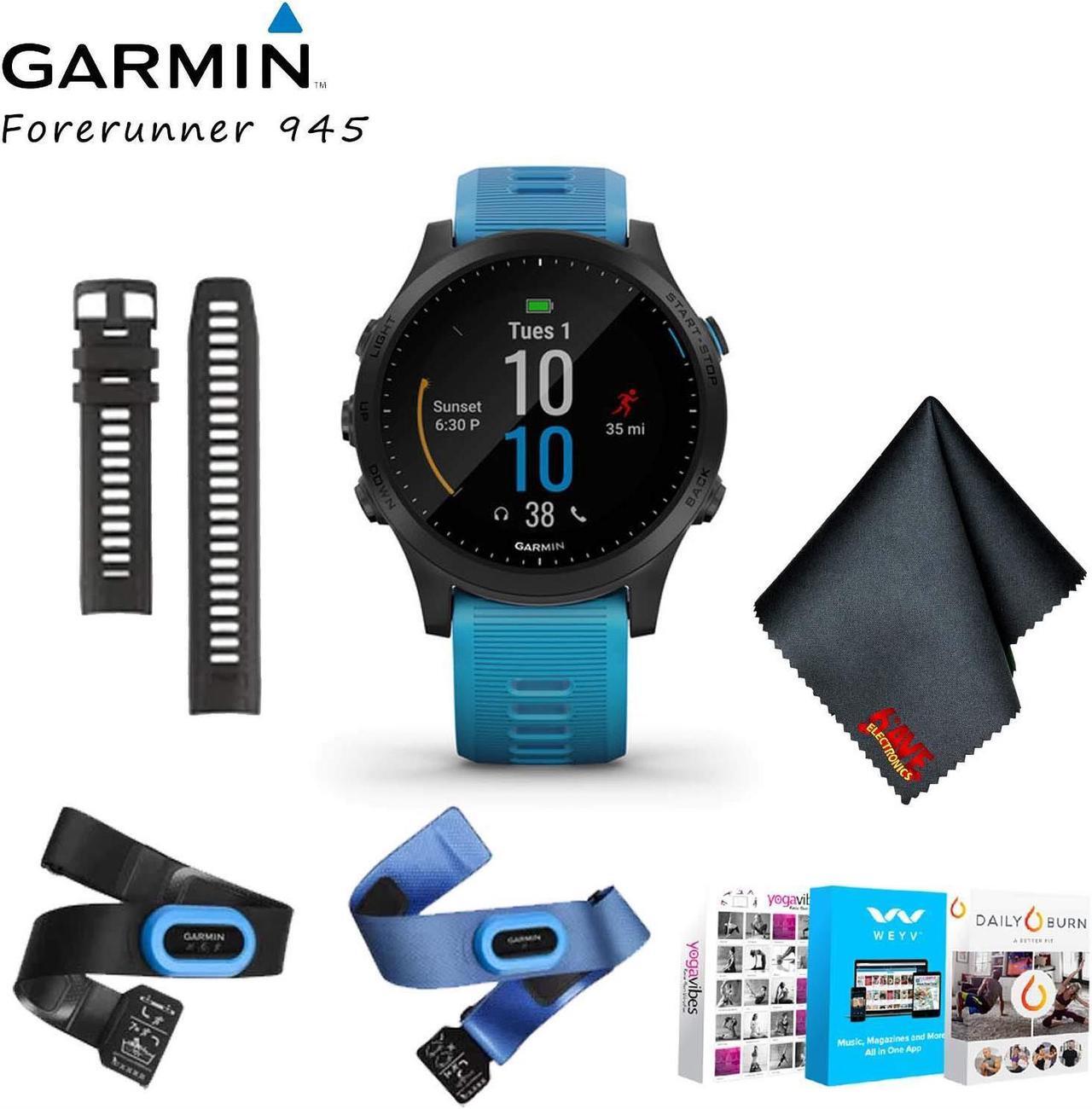 Alt view image 10 of 20 - Garmin Forerunner 945 Bundle, Premium GPS Running/Triathlon Smartwatch with Music, Blue
