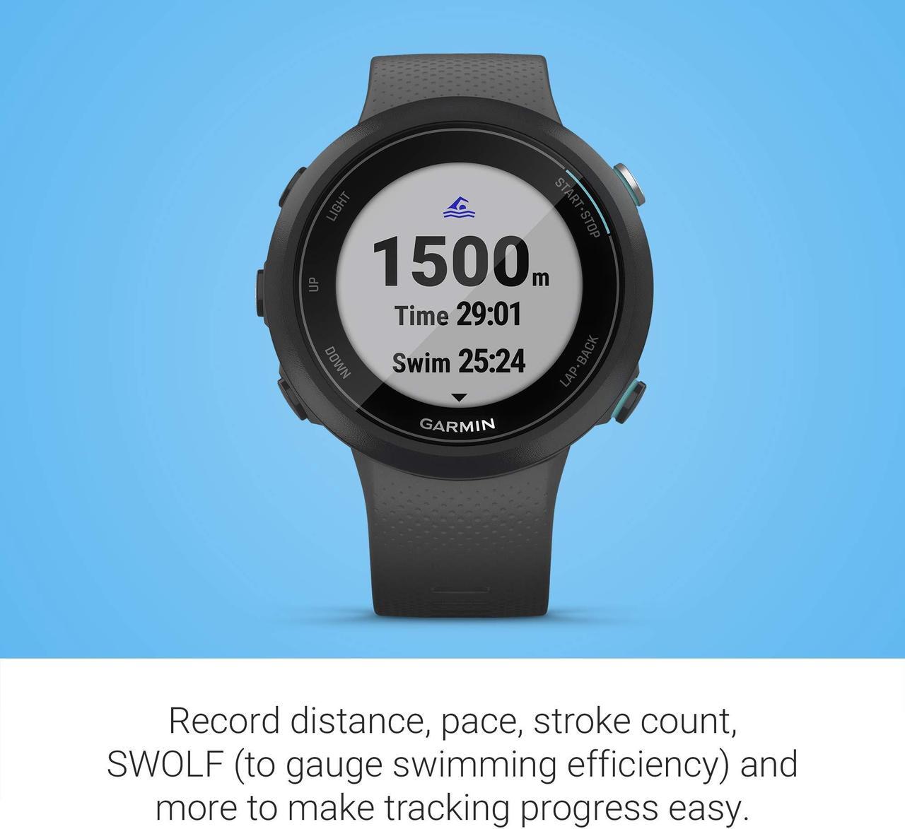 Alt view image 8 of 17 - Garmin Swim 2 - GPS Swimming Smartwatch for Pool and Open Water - Slate Gray