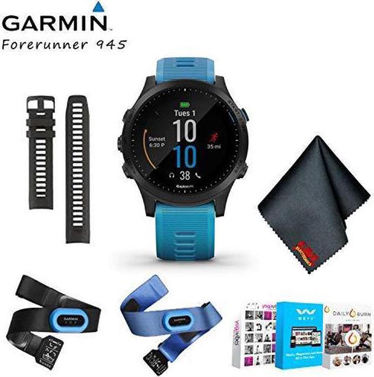 Alt view image 15 of 20 - Garmin Forerunner 945 Bundle, Premium GPS Running/Triathlon Smartwatch with Music, Blue