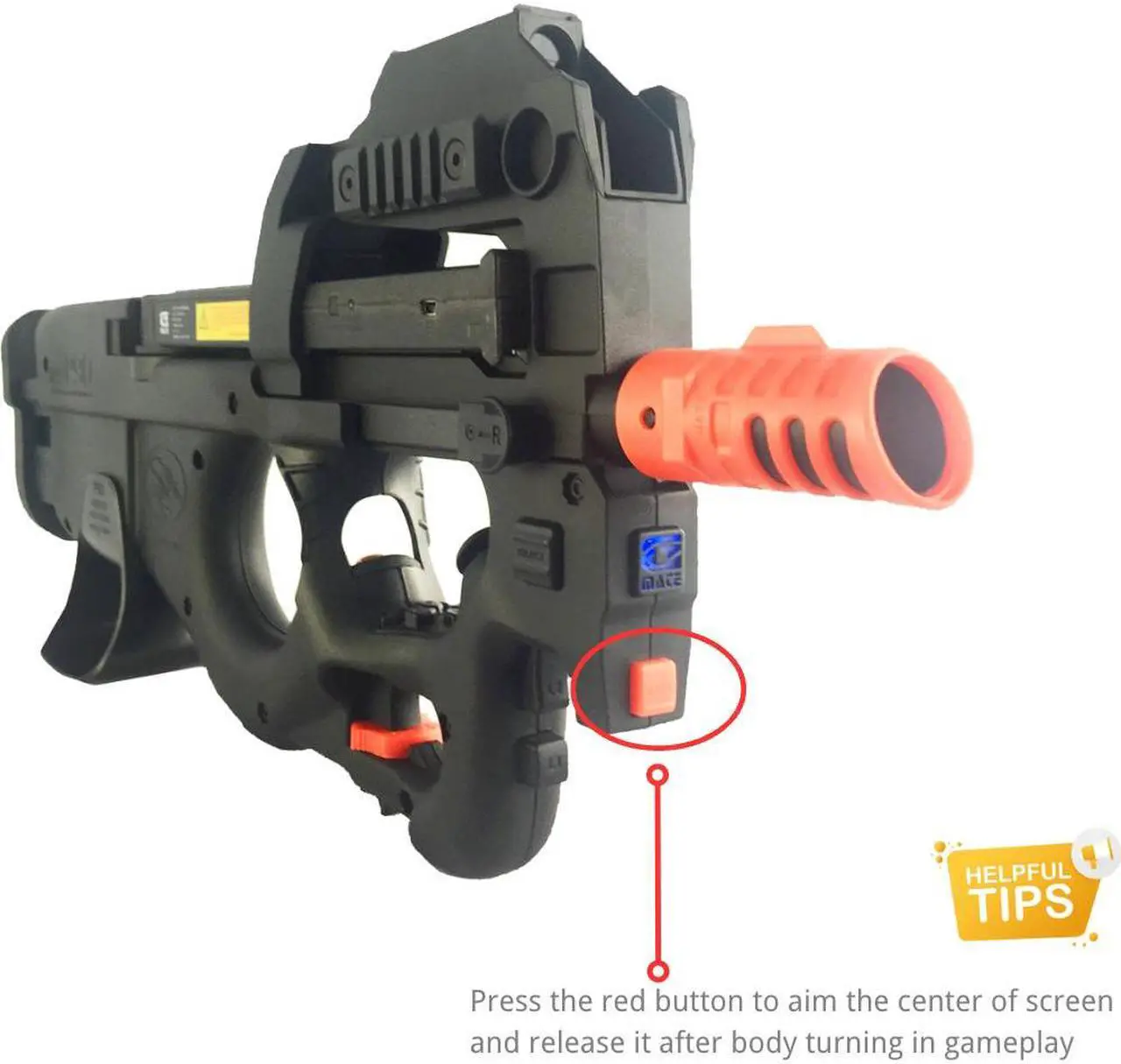Alt view image 4 of 5 - MagP90 Gun Controller Games Compatible for Xbox Series X/S, Xbox One/S/X, PS4pro, Compatible with Steam Deck and Nintendo Switch
