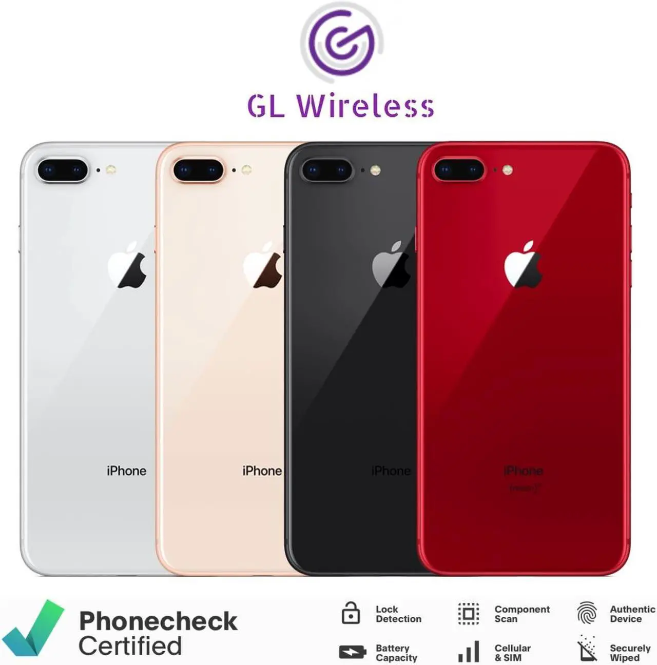 Alt view image 9 of 9 - Apple iPhone 8 Plus 4G LTE Unlocked GSM Phone w/ Dual 12 MP Camera 5.5" Red 3GB RAM