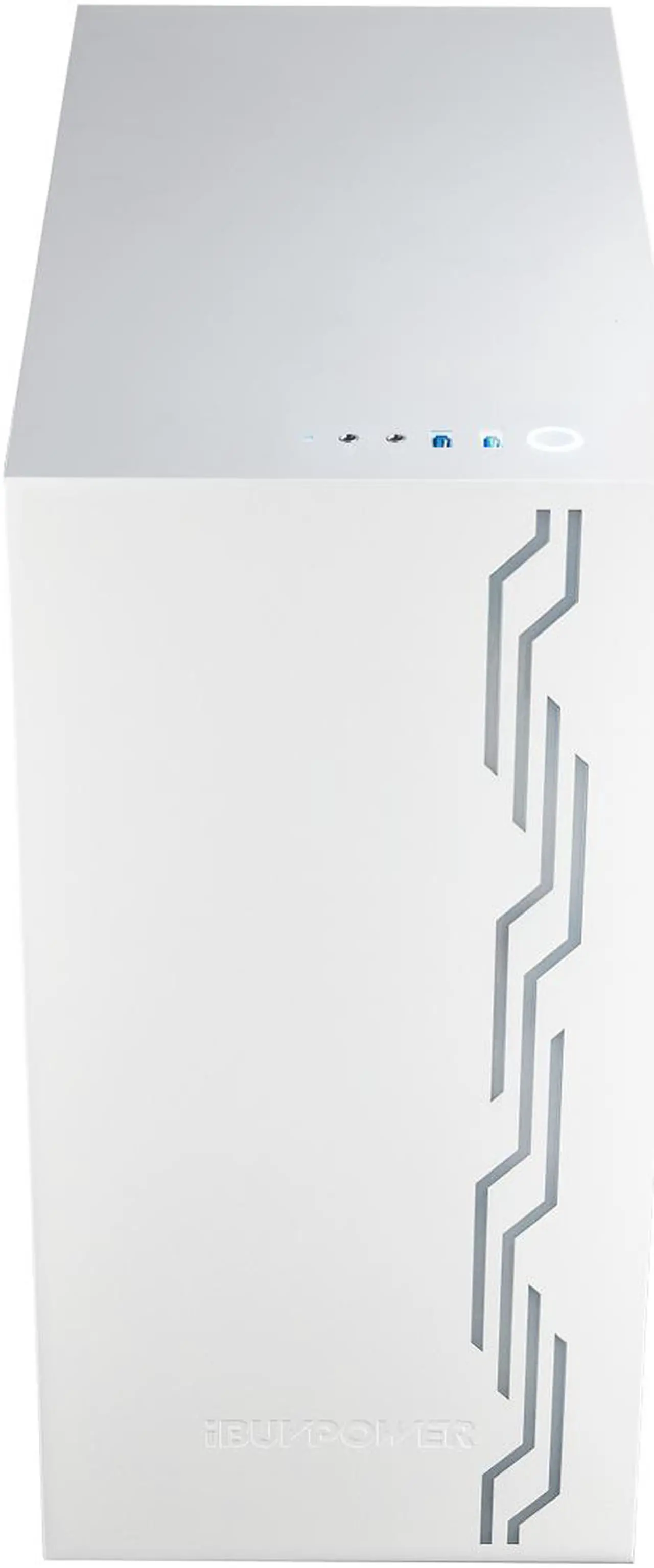 Alt view image 2 of 6 - iBUYPOWER Snowblind S Case 19" Translucent Customizable Side-Panel LCD Display 1280 x 1024 Resolution Mid-Tower Desktop Computer Gaming Case  - White