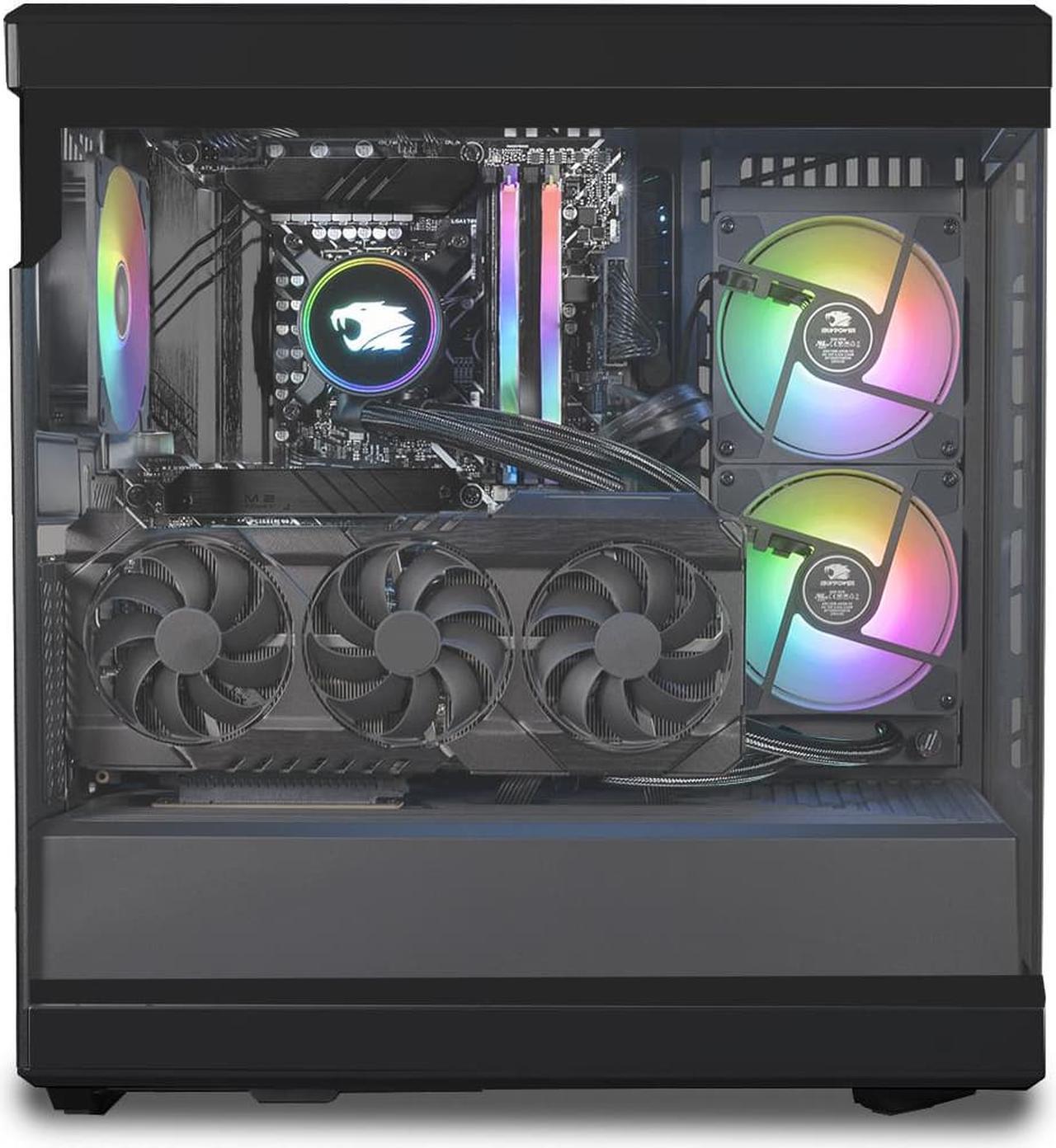 Alt view image 4 of 6 - iBUYPOWER Gaming PC Desktop Y40311A | AMD Ryzen 7 7700X 4.5 GHz (5.4 GHz Max Turbo) | GeForce RTX 4070 Ti 12 GB | 32GB 5200 MHz DDR5 RAM | 1TB NVMe + 1TB HDD | Windows 11 Home 64-bit