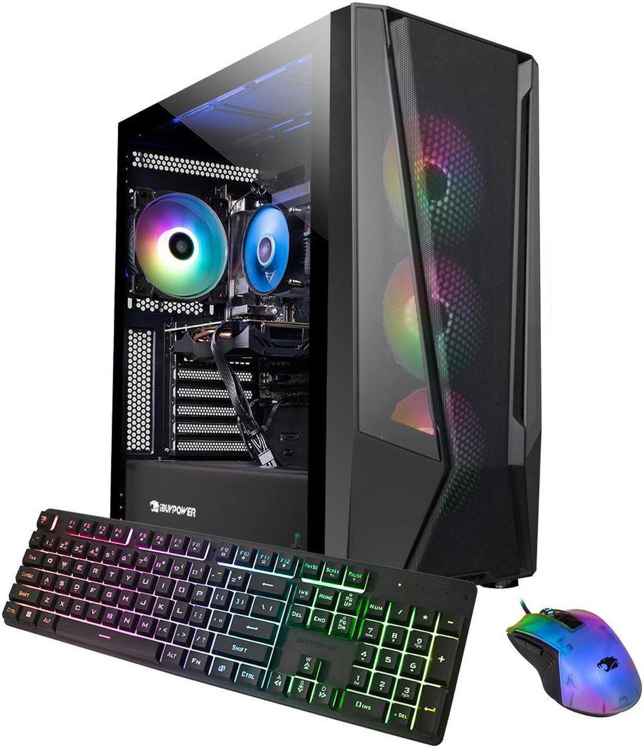 iBUYPOWER Trace Mesh Gaming PC Desktop - AMD Ryzen 7 5700, NVIDIA GeForce RTX 4060 8GB, 16GB DDR4 RGB RAM, 1TB NVMe SSD - TMA7N4601