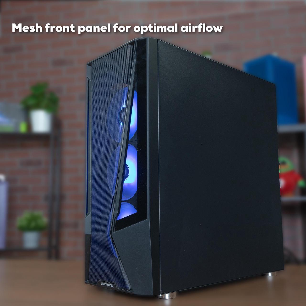 Alt view image 11 of 11 - iBUYPOWER TraceMesh Gaming Desktop PC, Intel i7-13700F, NVIDIA GeForce RTX 4060 8GB, 16GB DDR5 RAM, 1TB SSD, Windows 11, TraceMeshI7N4602