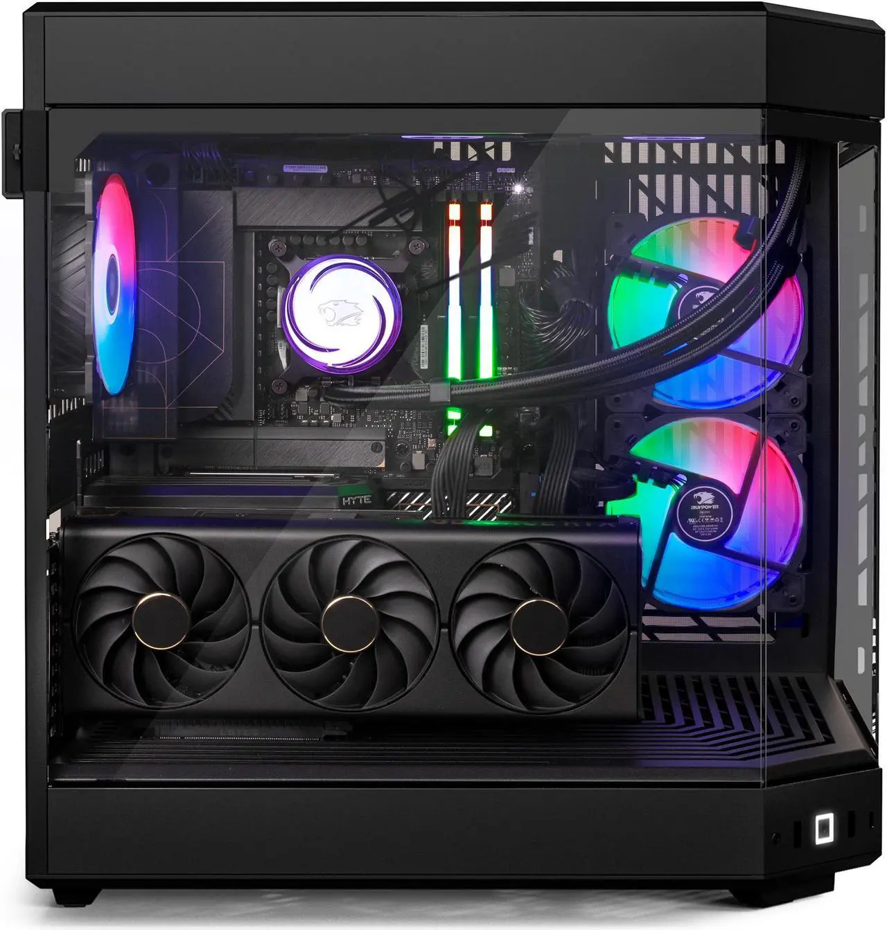 Alt view image 3 of 7 - iBUYPOWER Y60 Gaming Desktop - Intel Core i9 14900KF, NVIDIA GeForce RTX 4070 Super 12GB, 32GB DDR5 RGB RAM, 2TB NVMe SSD _Y60BI9N47S01