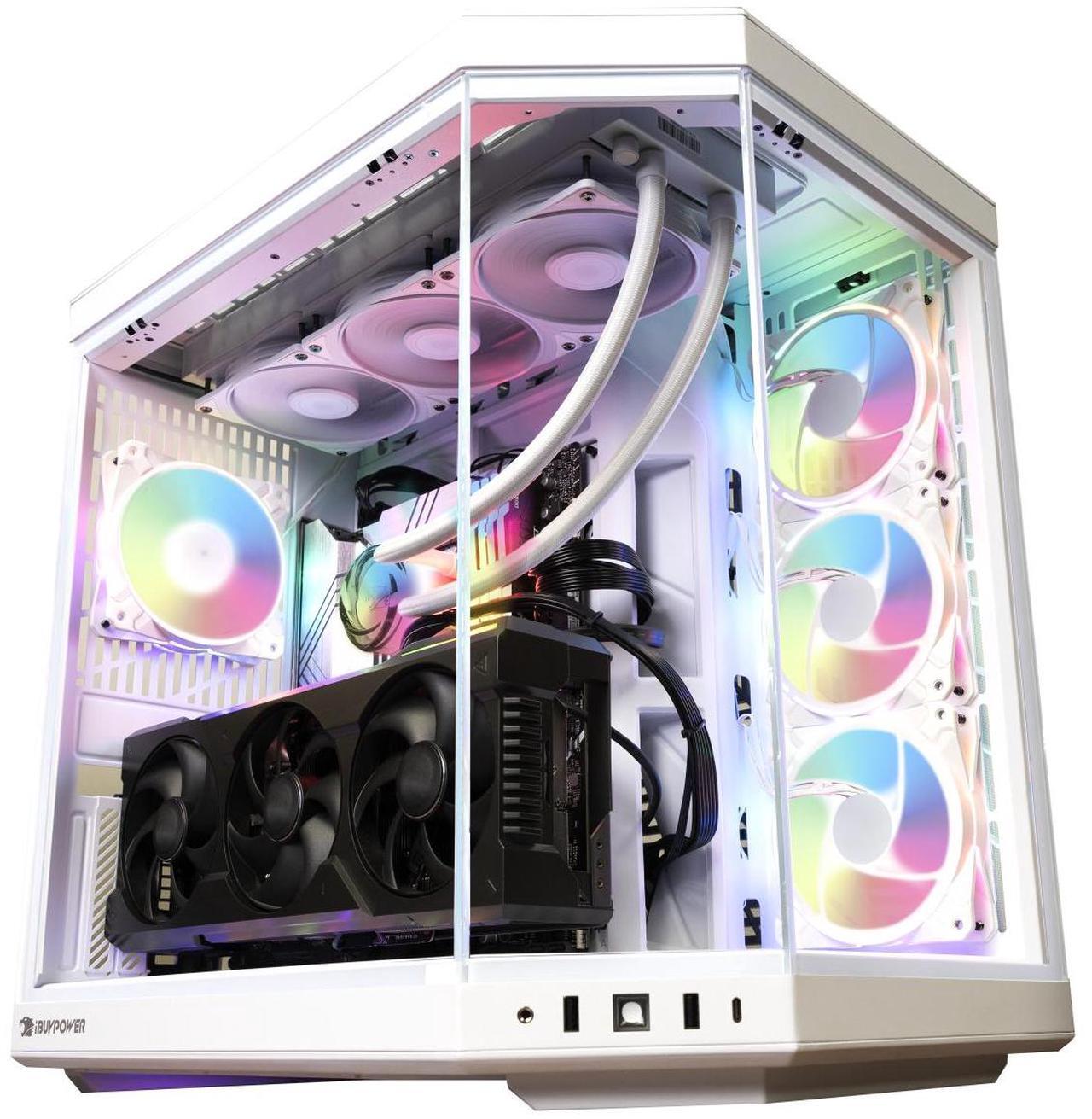 Alt view image 6 of 6 - iBUYPOWER Y70 Snow White Gaming PC Desktop - AMD Ryzen 9 9900X - NVIDIA GeForce RTX 5070Ti 16GB - 64GB DDR5 RGB - 1TB NVMe SSD - Y70WA9N57T01