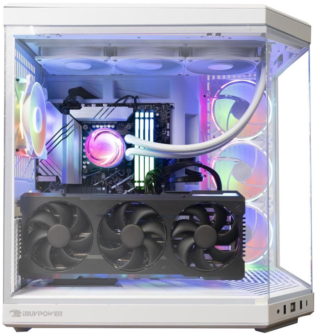 Alt view image 3 of 6 - iBUYPOWER Y70 Snow White Gaming PC Desktop - AMD Ryzen 9 9900X - NVIDIA GeForce RTX 5070Ti 16GB - 64GB DDR5 RGB - 1TB NVMe SSD - Y70WA9N57T01