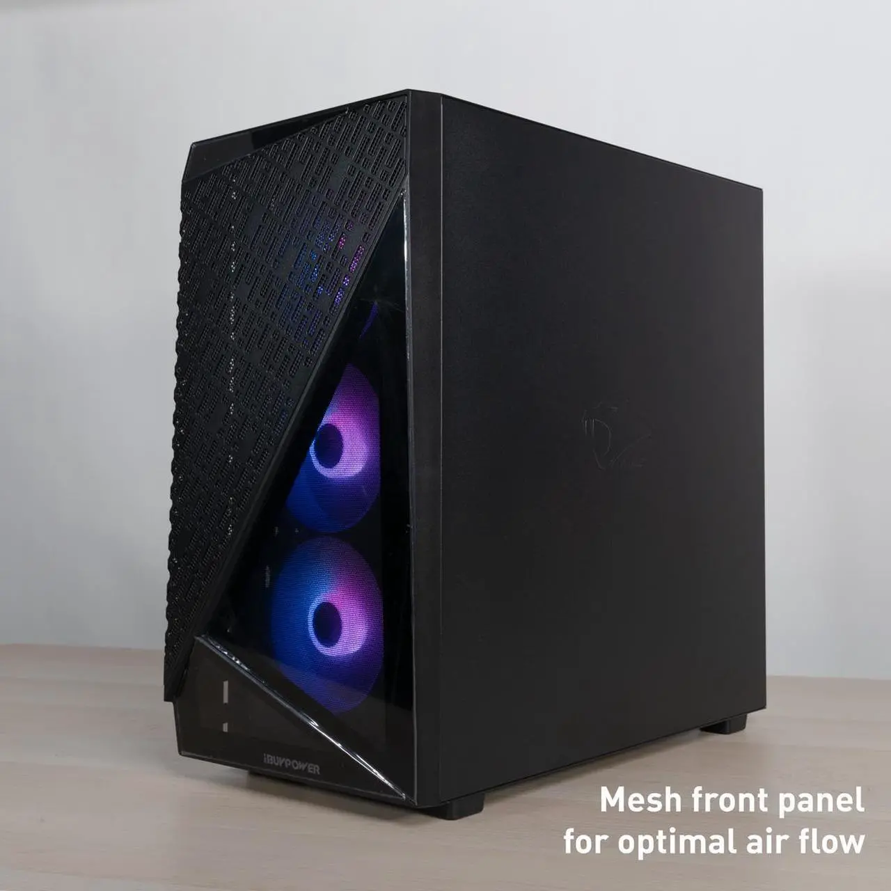 Alt view image 6 of 7 - iBUYPOWER Slate 6 MESH Gaming PC Desktop - AMD Ryzen 5 7600 - NVIDIA GeForce RTX 4060 8GB - 16GB DDR5 RGB - 500GB NVMe SSD - SlateMeshA5N4601