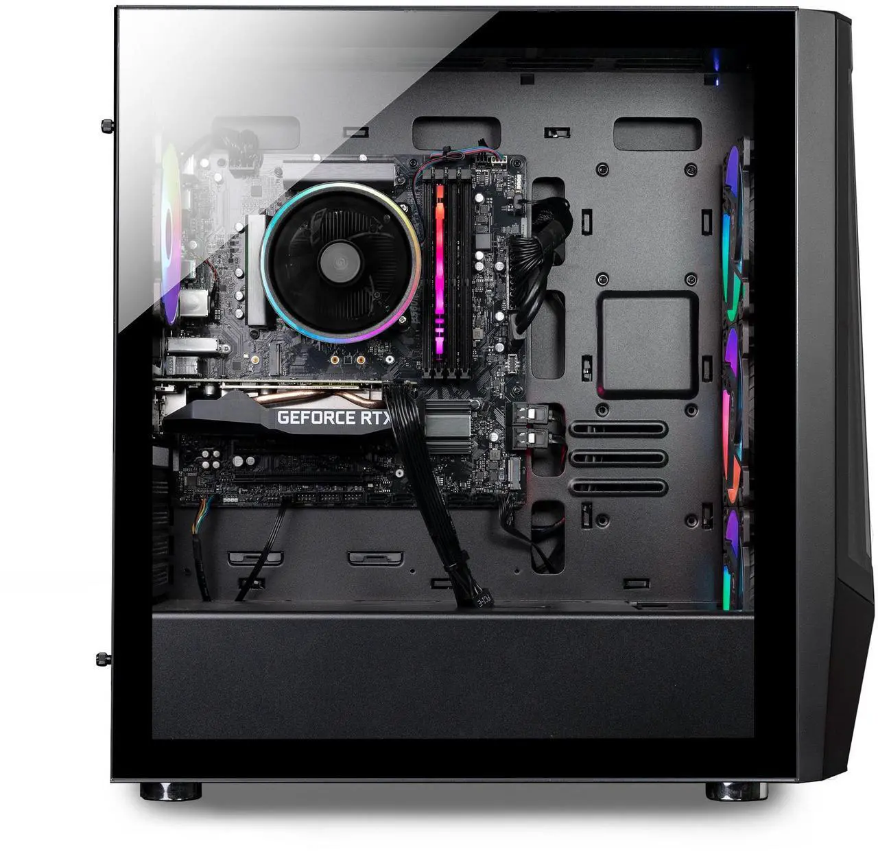 Alt view image 2 of 7 - iBUYPOWER Slate 6 MESH Gaming PC Desktop - AMD Ryzen 5 7600 - NVIDIA GeForce RTX 4060 8GB - 16GB DDR5 RGB - 500GB NVMe SSD - SlateMeshA5N4601