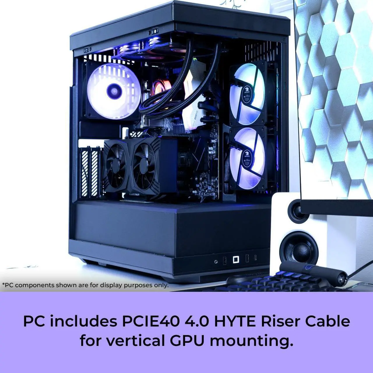 Alt view image 6 of 7 - iBUYPOWER Y40 PRO Black Gaming PC Desktop - AMD Ryzen 7 9700X - NVIDIA GeForce RTX 5070Ti 16GB - 32GB DDR5 RGB - 1TB NVMe SSD - Y40BA7N57T02