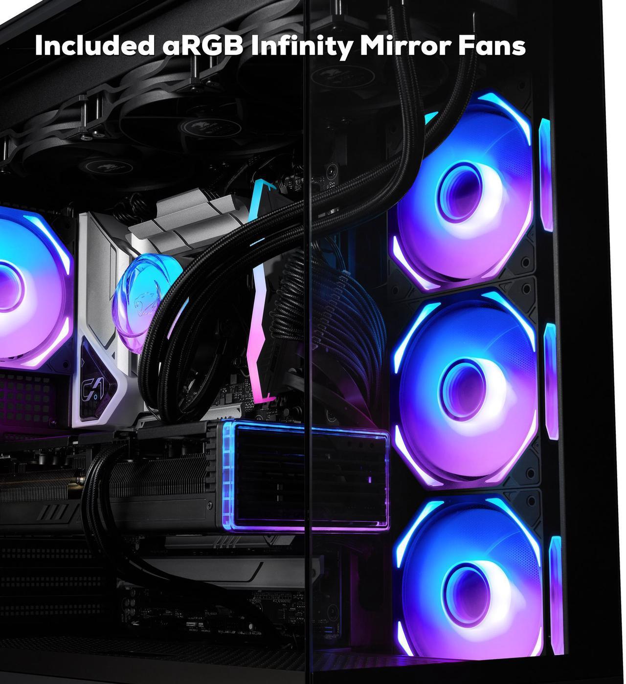 Alt view image 6 of 7 - iBUYPOWER Element 9 Black Gaming PC Desktop - Intel Core Ultra 9 285K - NVIDIA GeForce RTX 5070Ti 16GB - 32GB DDR5 RGB - 2TB NVMe SSD - EBI9N57T01
