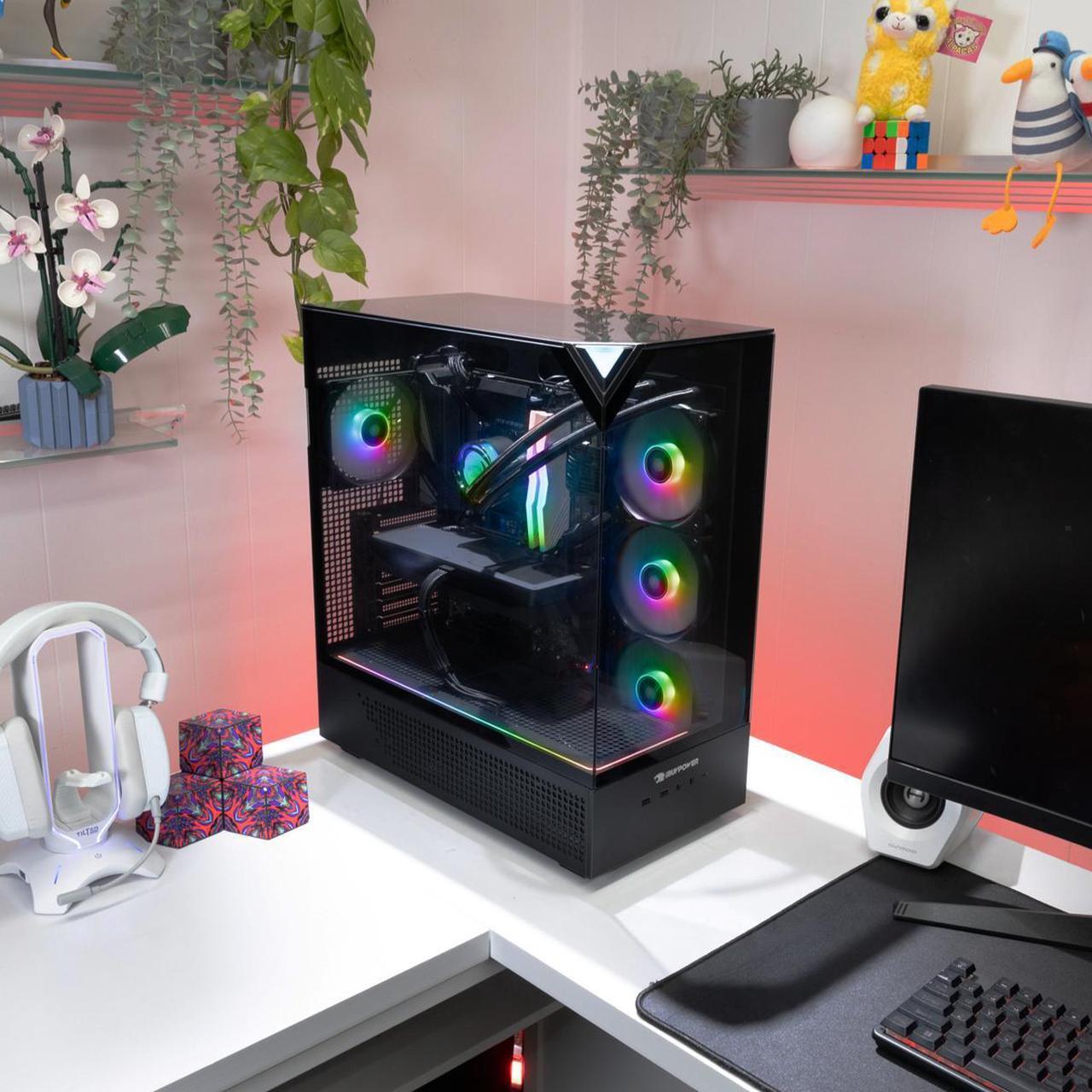 Alt view image 7 of 7 - iBUYPOWER Element 9 Black Gaming PC Desktop - Intel Core Ultra 9 285K - NVIDIA GeForce RTX 5070Ti 16GB - 32GB DDR5 RGB - 2TB NVMe SSD - EBI9N57T01