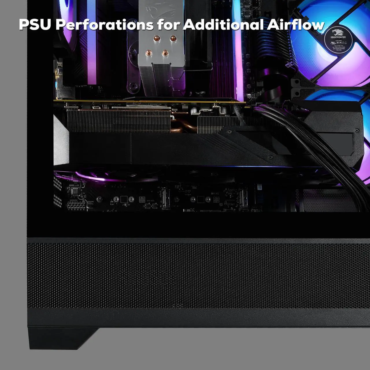 Alt view image 5 of 7 - iBUYPOWER Element SE Gaming PC Desktop - AMD Ryzen 5 5500 - NVIDIA GeForce RTX 5060 8GB - 16GB DDR4 - 1TB NVMe SSD - ESA5N5601