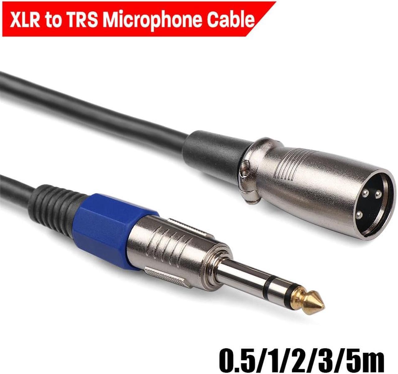 Professional Balanced Cord Male XLR to TRS 1/4" 6.35mm Microphone Stereo Jack Cable Lead Audio Video Cable Adapter Cable (1pcs)