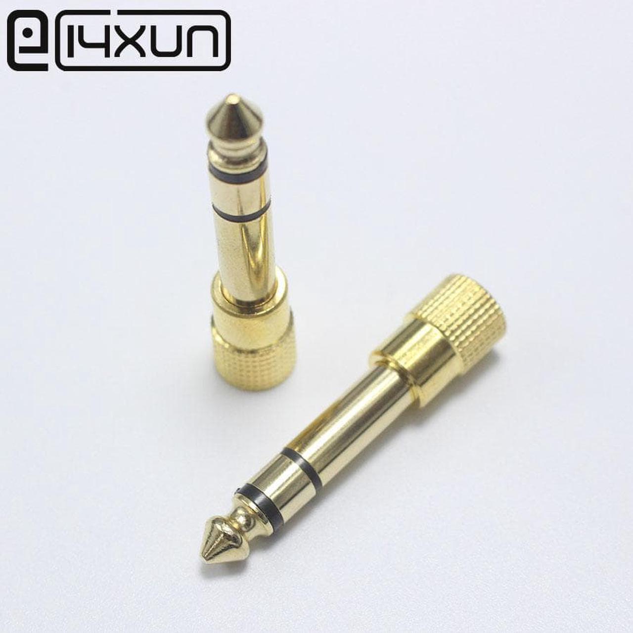 1PCS / LOT 1/4" 6.3 mm Stereo Male Jack Plug to 1/8 " 3.5 mm TRS Female Audio Converter Adapter Downstep Connector