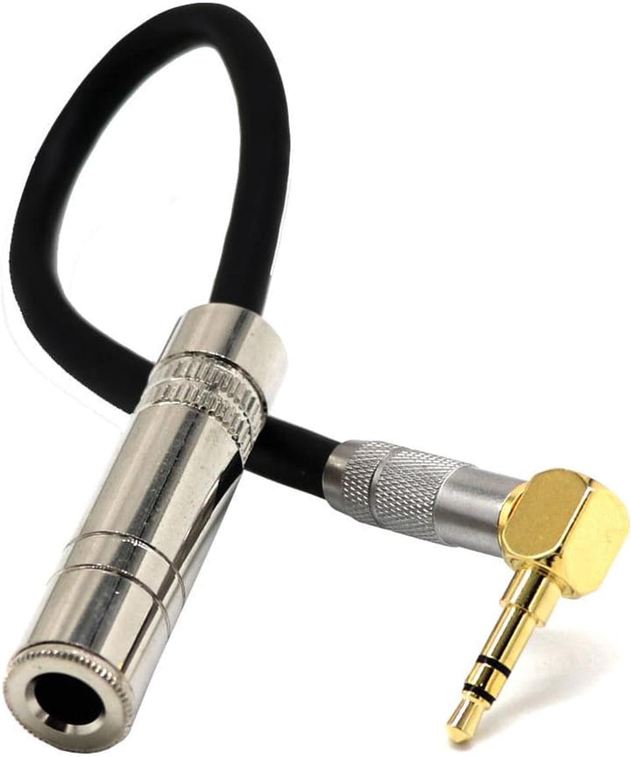 Right Angle 3.5mm to 6.35mm Microphone High fidelity Audio Cable 6.35 Mm (1/4") to 3.5 Mm (1/8" ) TRS Jack Plug Cable (1pcs)