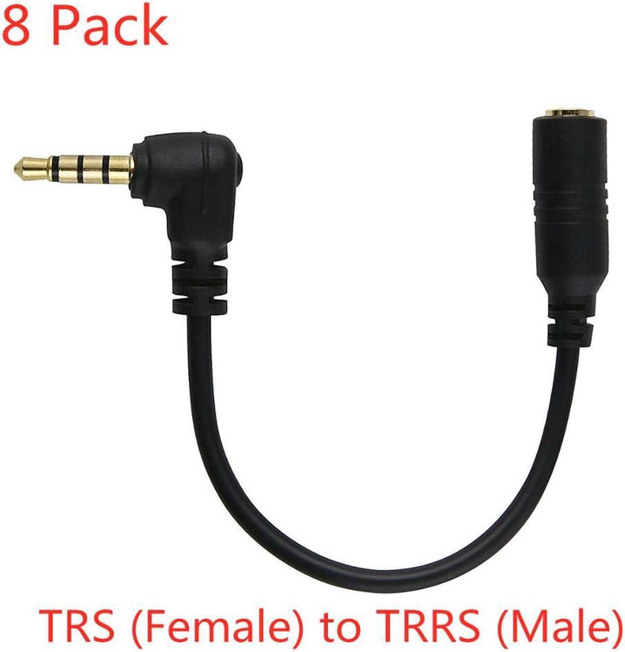 3.5m Audio Adapter,TRS to TRRS TRS (Female) Microphone Adapter Cable to TRRS (Male) for Rode Videopro Movo Audio Technica Neewer (1pcs)