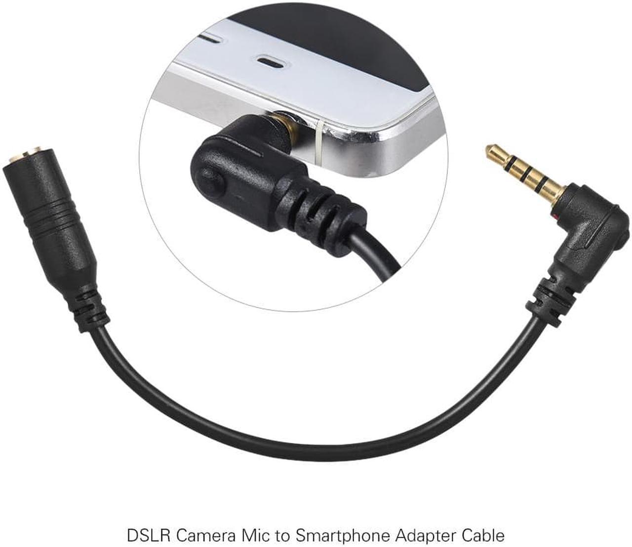 Andoer EY S04 3.5mm 3 Pole TRS Right Microphone Female to 4 Pole Adapter Cable Audio Stereo Mic Converter for iPad for iPhone (1pcs)