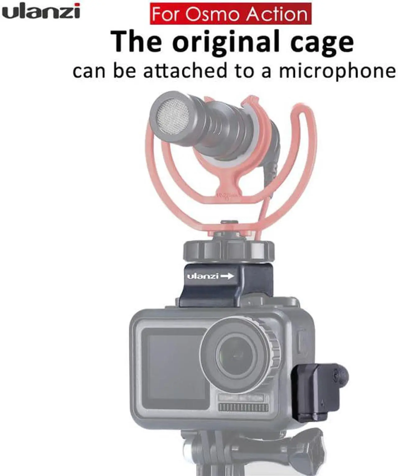 Alt view image 4 of 6 - Audio Adapter For CYNOVA For DJI Osmo Action Microphone External 3.5mm Mic Mount For DJI Osmo A For TRS Plug (1pcs)