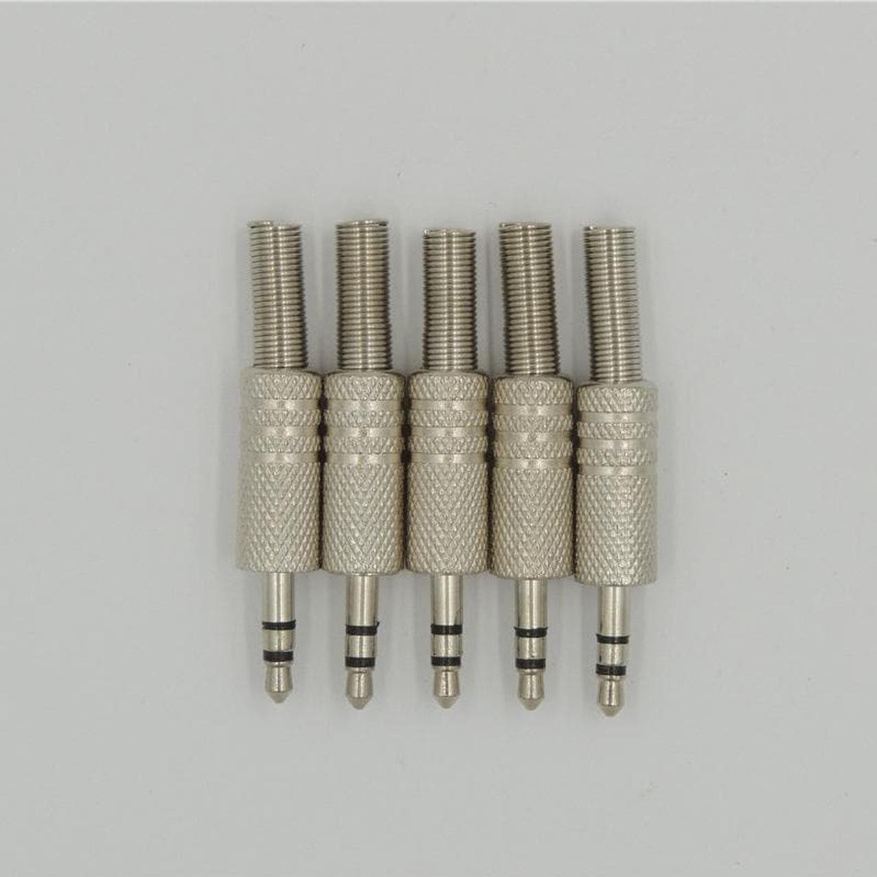 100pcs 1/8" 3.5mm Stereo TRS Male Solder Metal Headphone Connector Plug adapter Upgrade Replacement