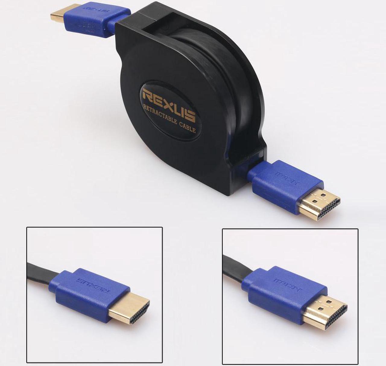 Alt view image 2 of 6 - 1.8M Retractable Flat HDMI Cable 3 in 1 HDMI To Mini/Micro HDMI Adapter Cable for Mobile Phone Computer TV Gameplay