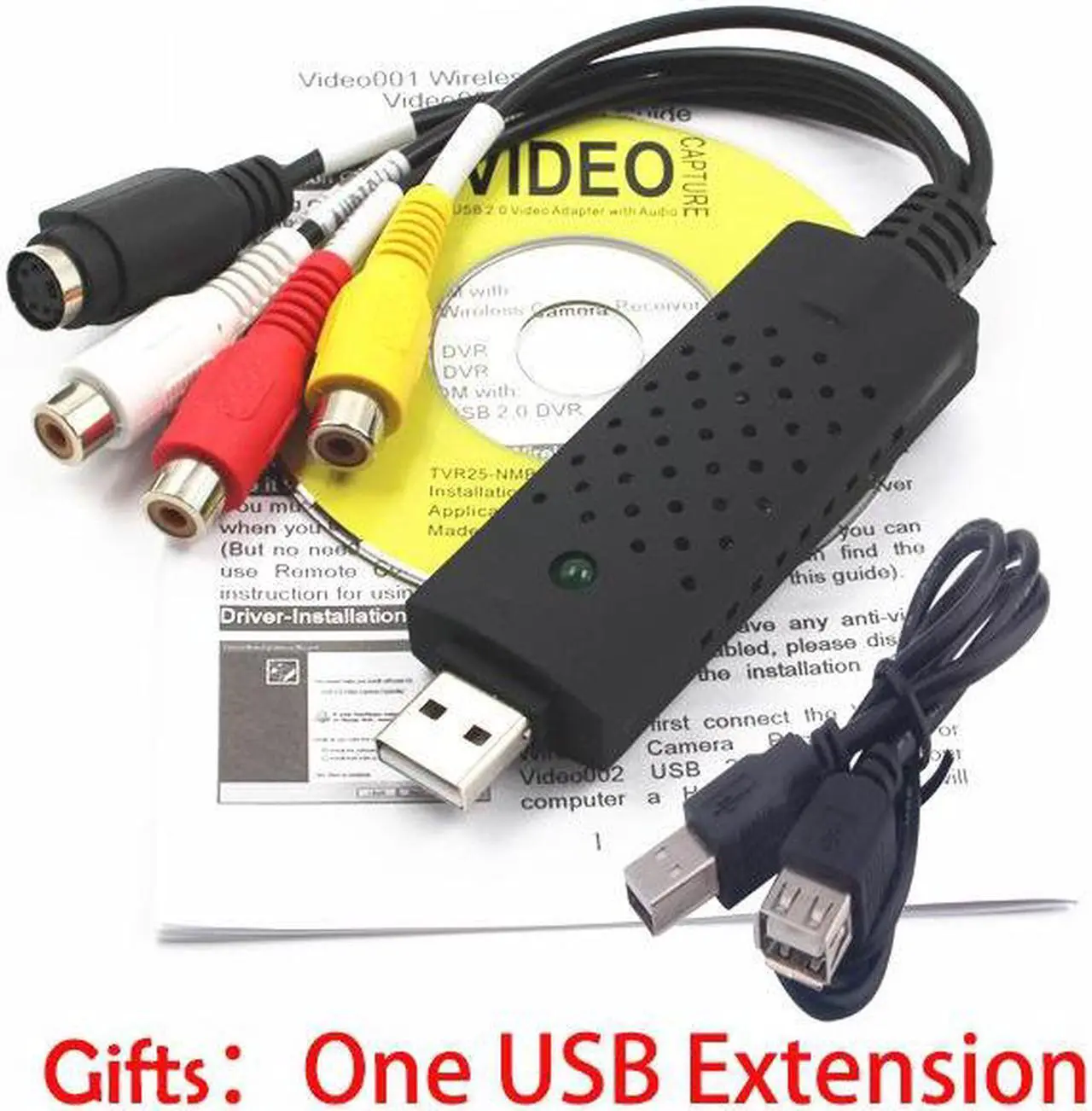 Alt view image 5 of 6 - USB 2.0 Easycap Capture 4 Channel Video TV DVD VHS Audio Capture Adapter Card Easier Cap USB Video Capture Device support Win10