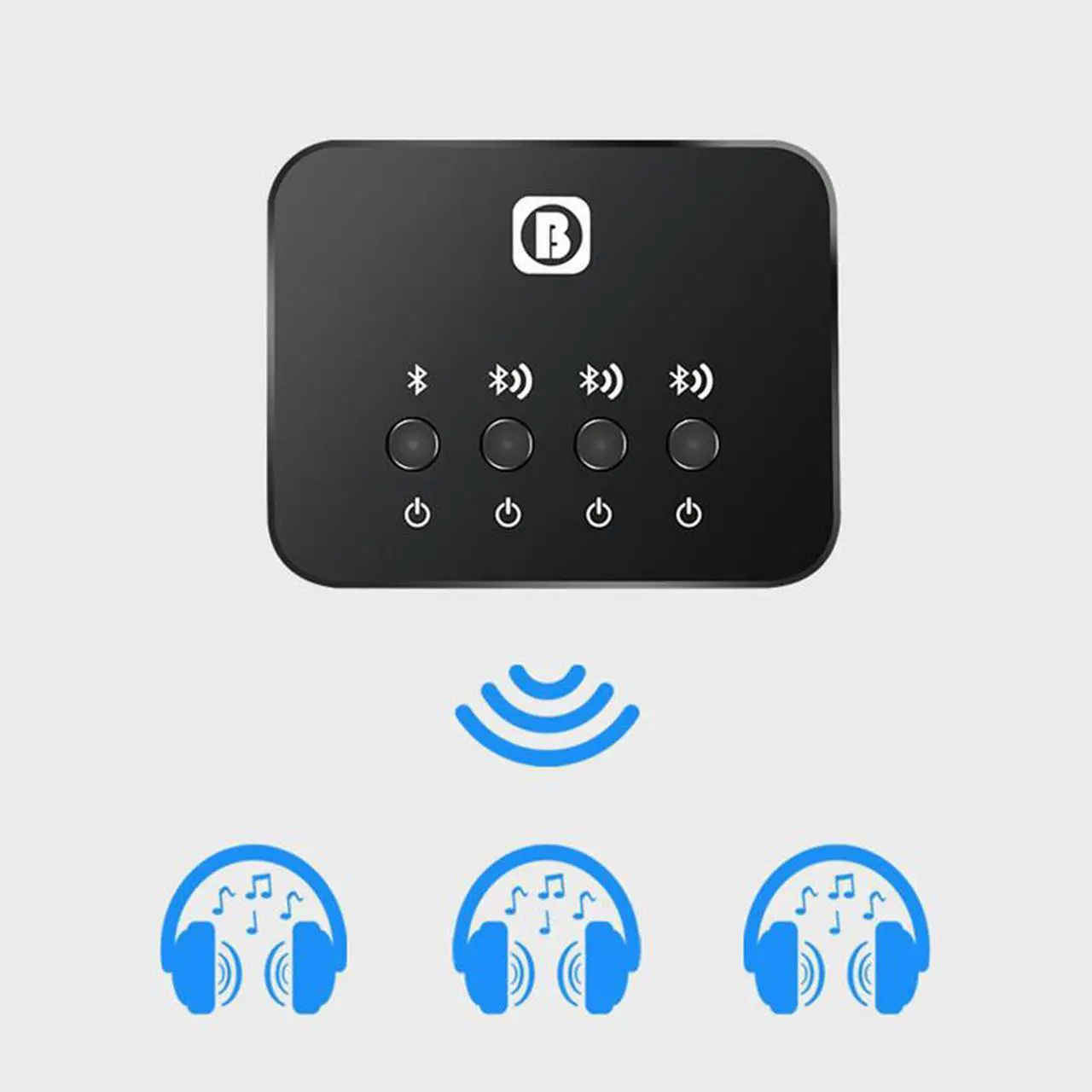Main image of Multifunction Optical Bluetooth Transmitter Aptx 1 to 3 Multi-pair for TV Dual Link Wireless Music Audio Adapter for Speaker