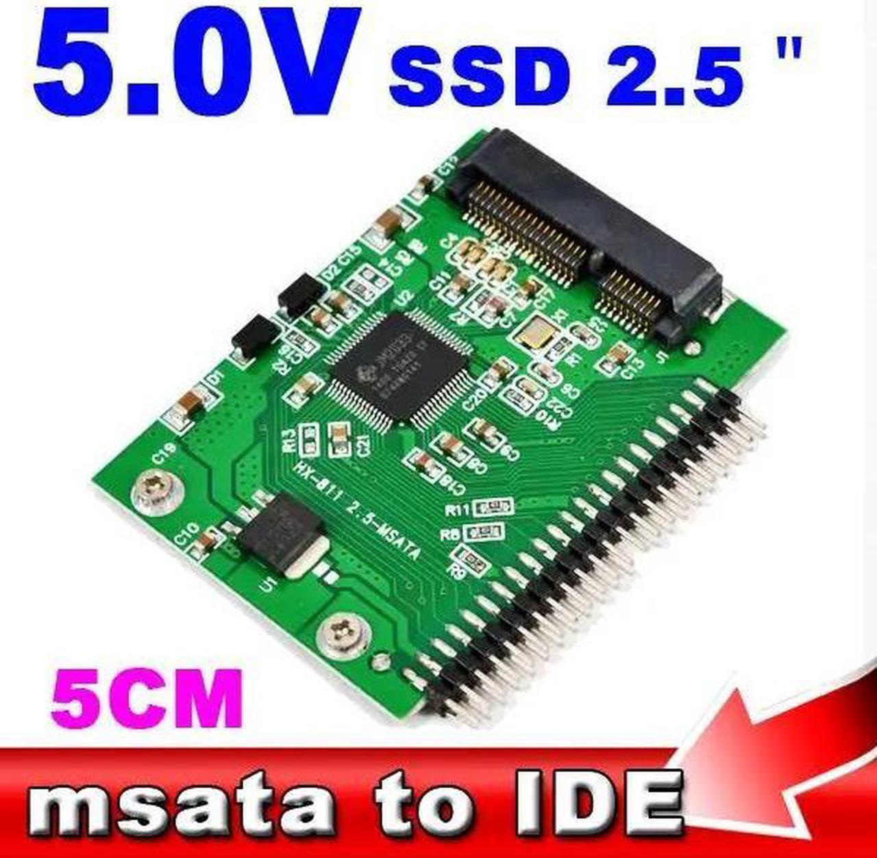 Alt view image 2 of 6 - mini PCI-e msata SSD 1.8 to IDE 2.5 inch 5V 44pin Adapter Card msata PCI Express Sata Converter For Laptop Notebook