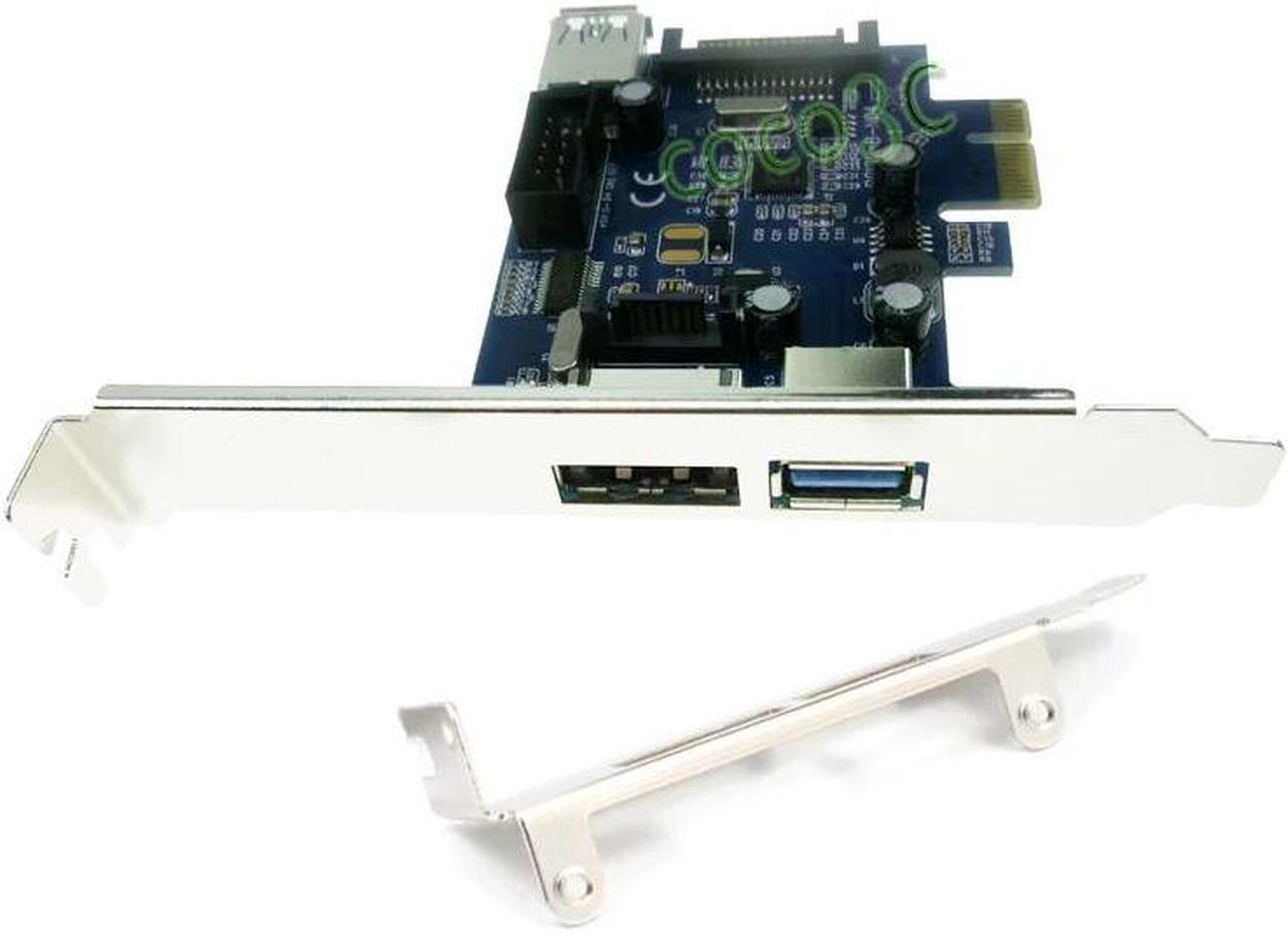 Main image of USB 3.0 Ports ( Internal + External )+ Power over eSATA + 9 Pin USB2.0 Hybrid PCI-e Controller Card