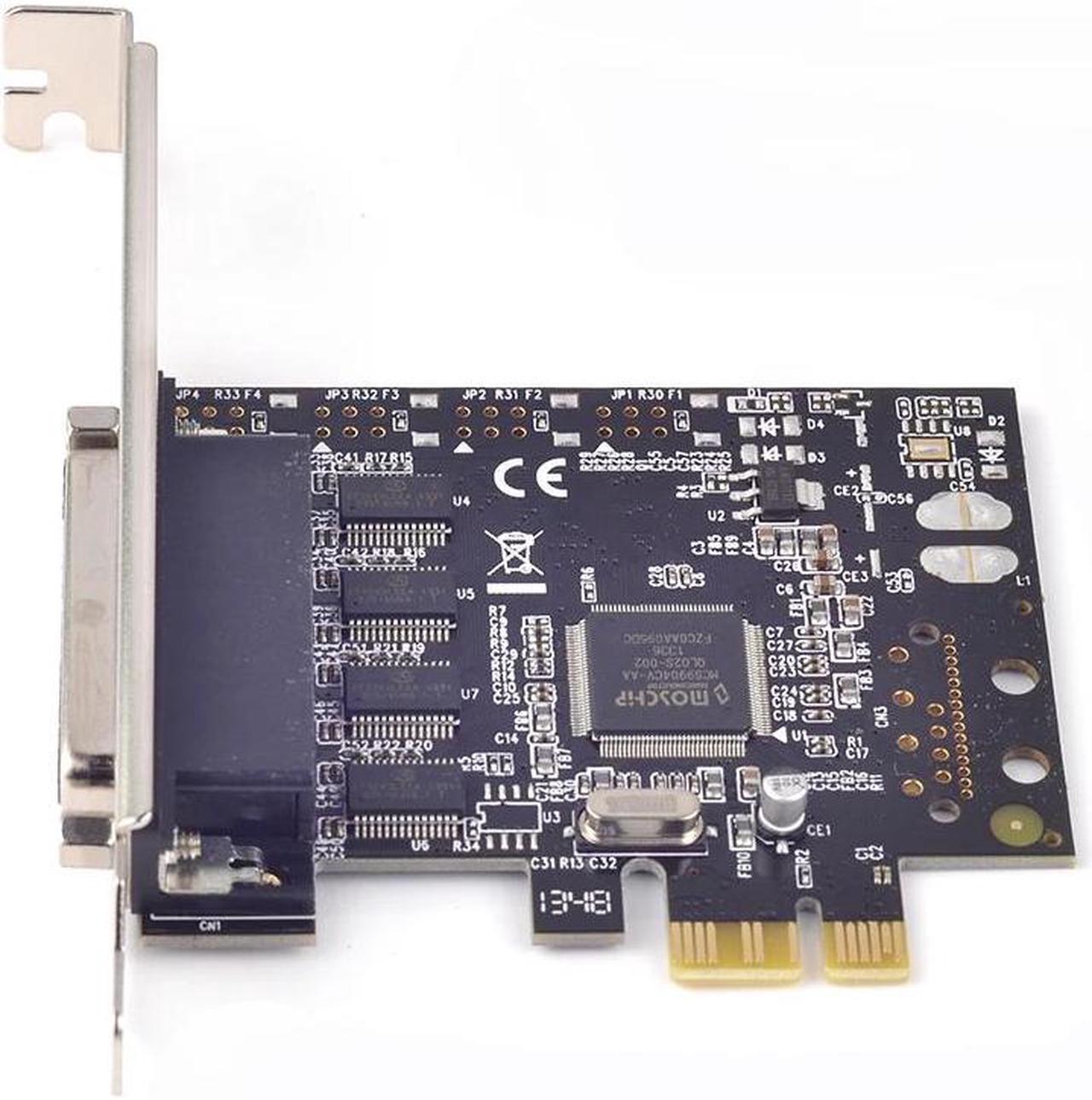 PCIE to 4 Serial RS232 Ports PCI-e PCI express I/O card with Fan-Out Cable MosChip MCS9904