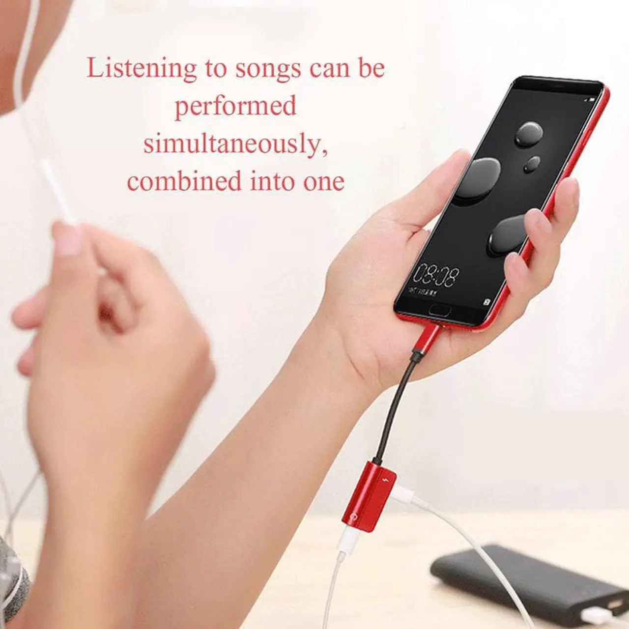 Alt view image 2 of 6 - mini usb type c to 3.5mm jack female AUX Audio Jack Cable for huawei xiaomi usb type c to audio 3.5mm headphone charge Converter
