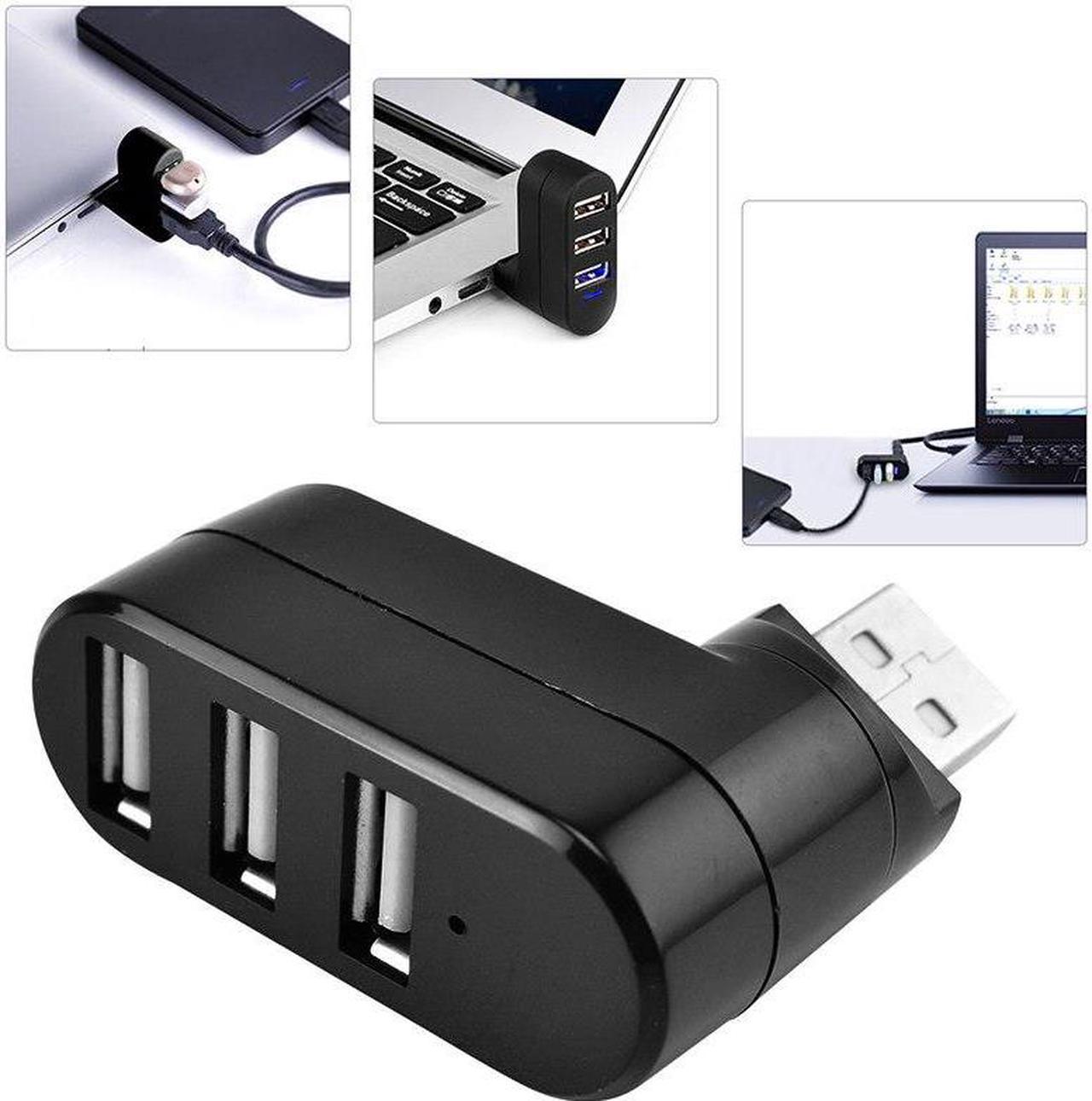 Rotatable USB 2.0 Hub Adapter 3 Ports USB HUB 2.0 USB Splitter Adaptor For Notebook/Tablet Computer PC Expansion