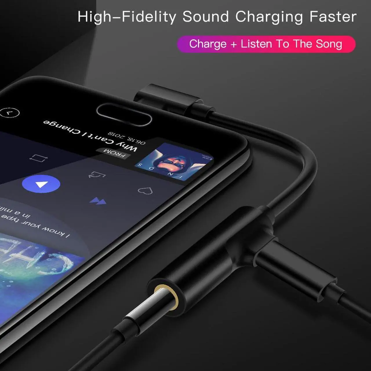 Alt view image 3 of 6 - 1Pcs Usb Type C To 3.5mm Jack TypeC Audio Splitter Headphone Cable Earphone Aux 3.5 Adapter Charger Usb c For Xiaomi Mi6 Mix2 Huawei