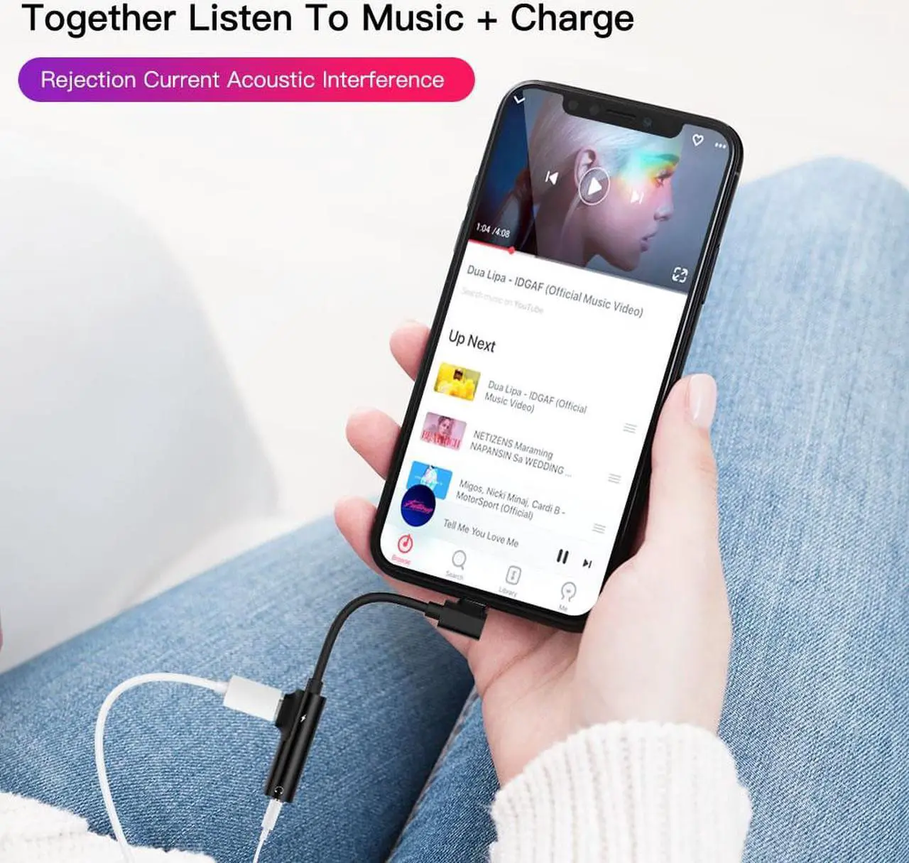 Alt view image 5 of 6 - 1Pcs Usb Type C To 3.5mm Jack TypeC Audio Splitter Headphone Cable Earphone Aux 3.5 Adapter Charger Usb c For Xiaomi Mi6 Mix2 Huawei