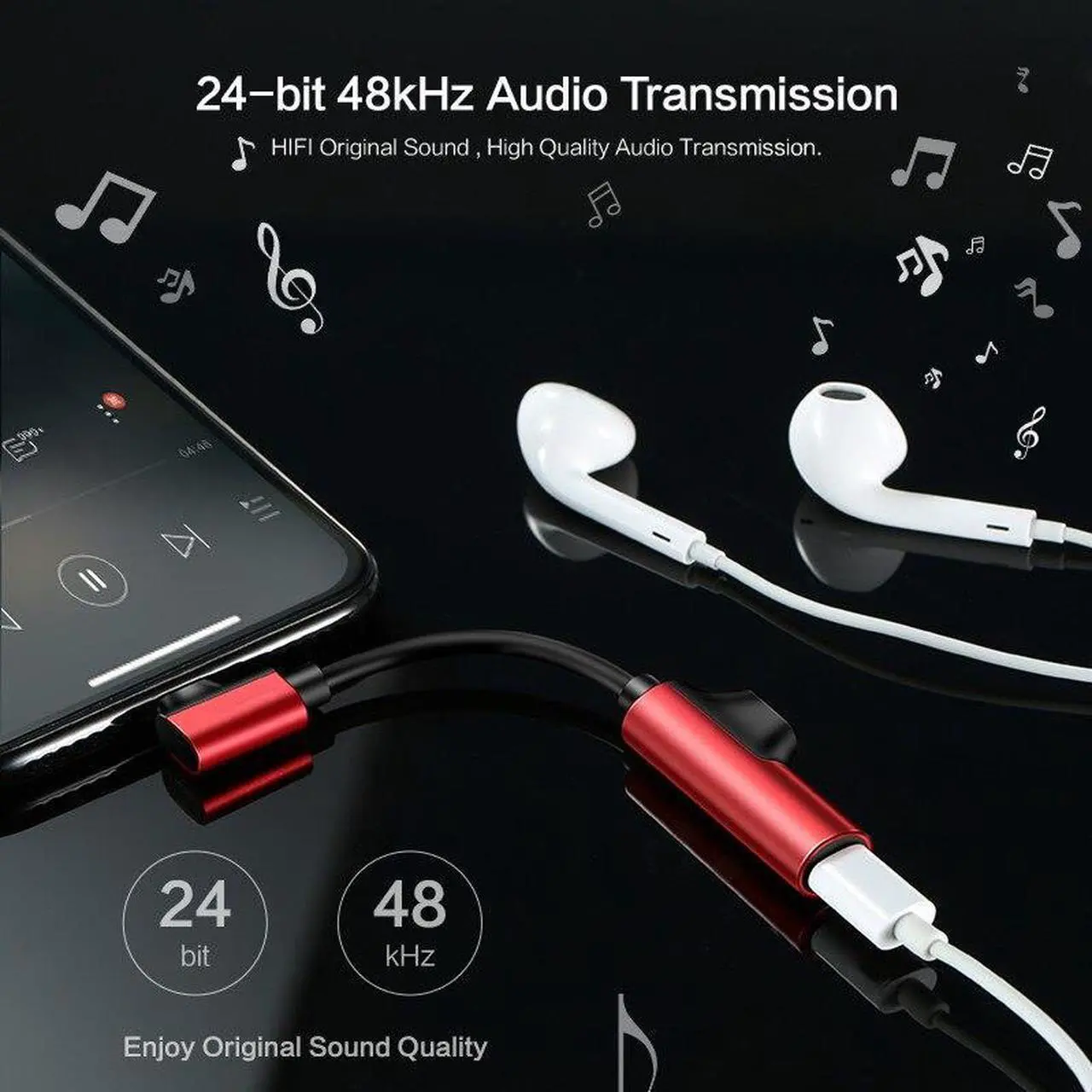 Alt view image 2 of 16 - 2 in 1 For Lightning to 3.5mm Audio Adapter Jack Charging Converter For iPhone 7 8 X Cable Splitter Headphone USB Adapter