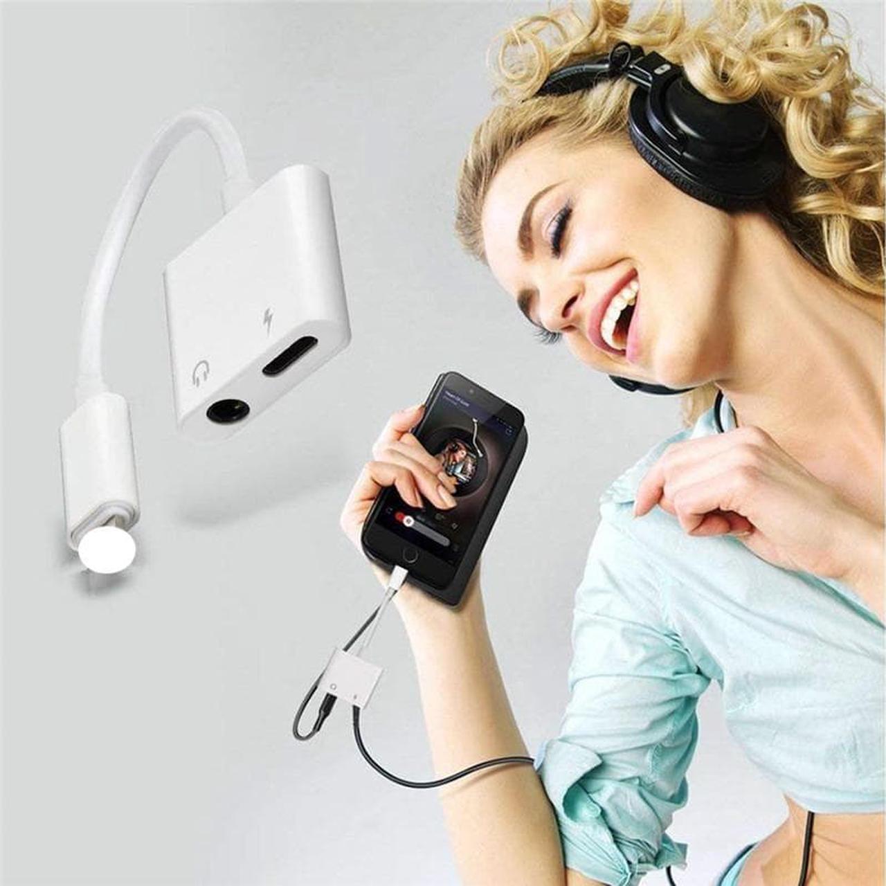 Alt view image 6 of 13 - 3.5 mm Headphone Jack Adapter For iPhone 7 8 Plus X XR XS MAX 2 in 1 Earphone Splitter Dongle Aux Audio Adaptor Charger