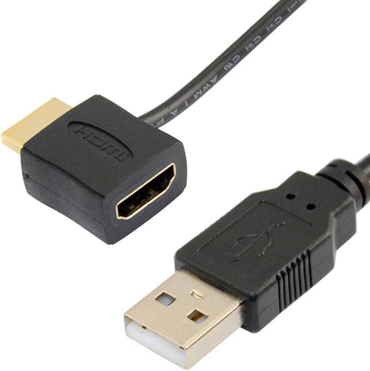 Computer Cable 1080P USB 2.0 HDMI Male To Female Adapter Extender Power Supply Connector Cable for HDTV Male Cable