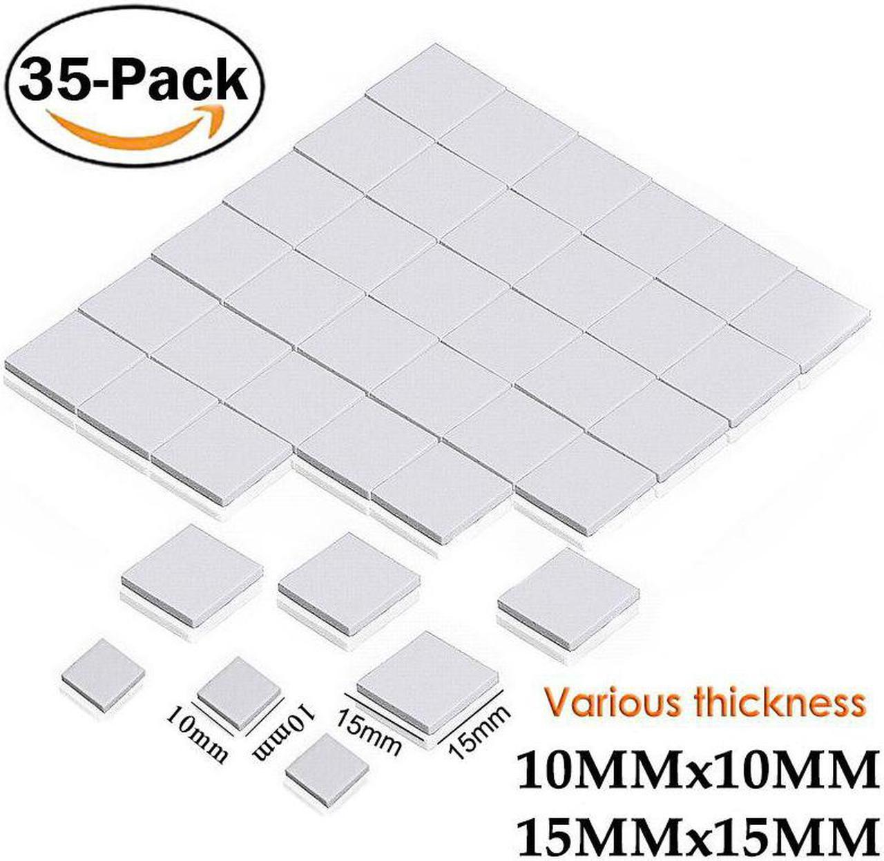 35 Pcs 15x15MM 10x10MM 1mm 2mm For Xbox PS PC VGA GPU SMD DIP IC Chip Heatsink Silicone Conduction Thermal Paste Compounds Pad