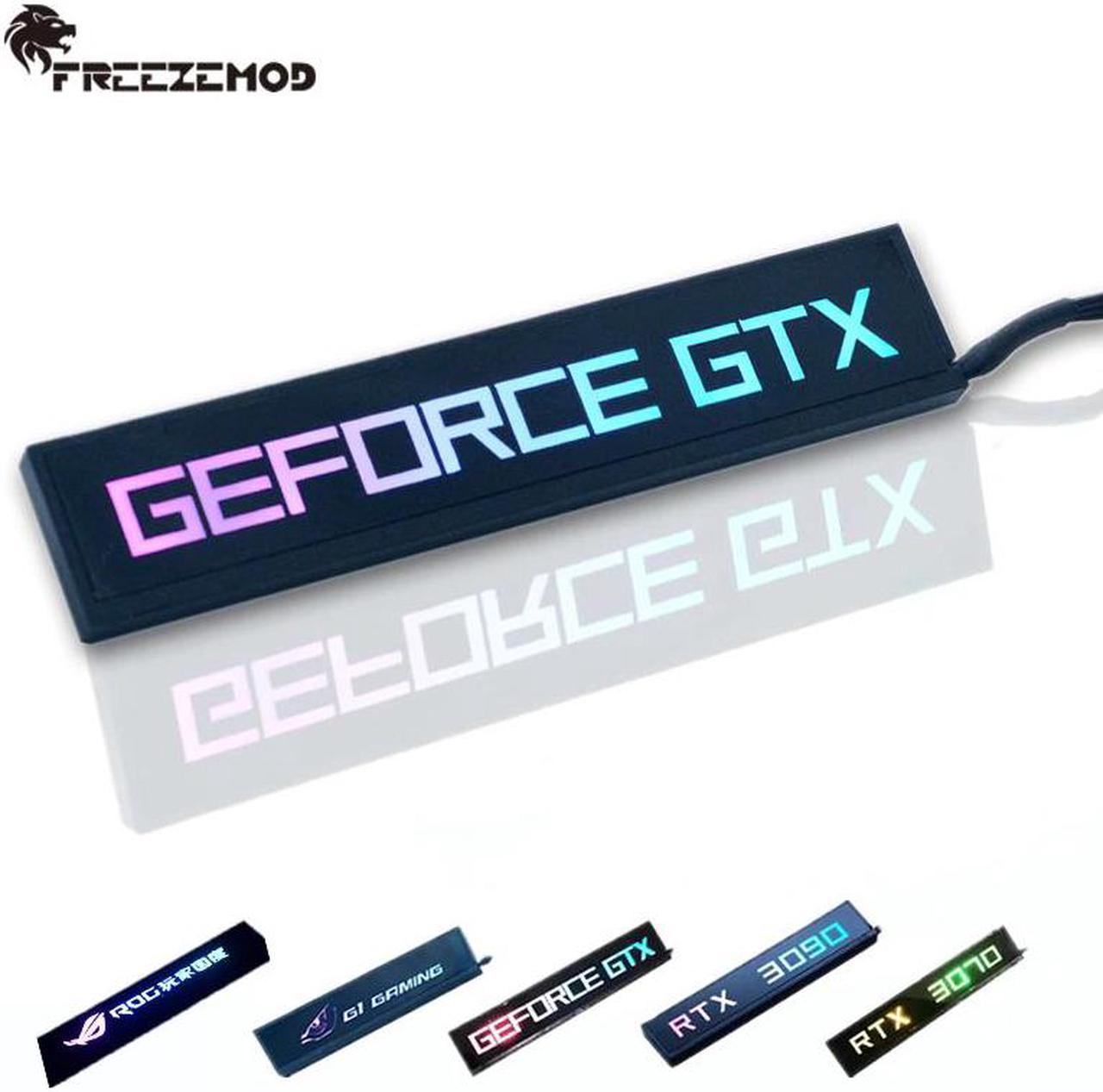 FREEZEMOD RGB Graphics Card Backplate GPU Support RGB Side Panel RTX3090 GTX ROG 5V 3PIN ARGB AURA SYNC PC Case DIY MOD